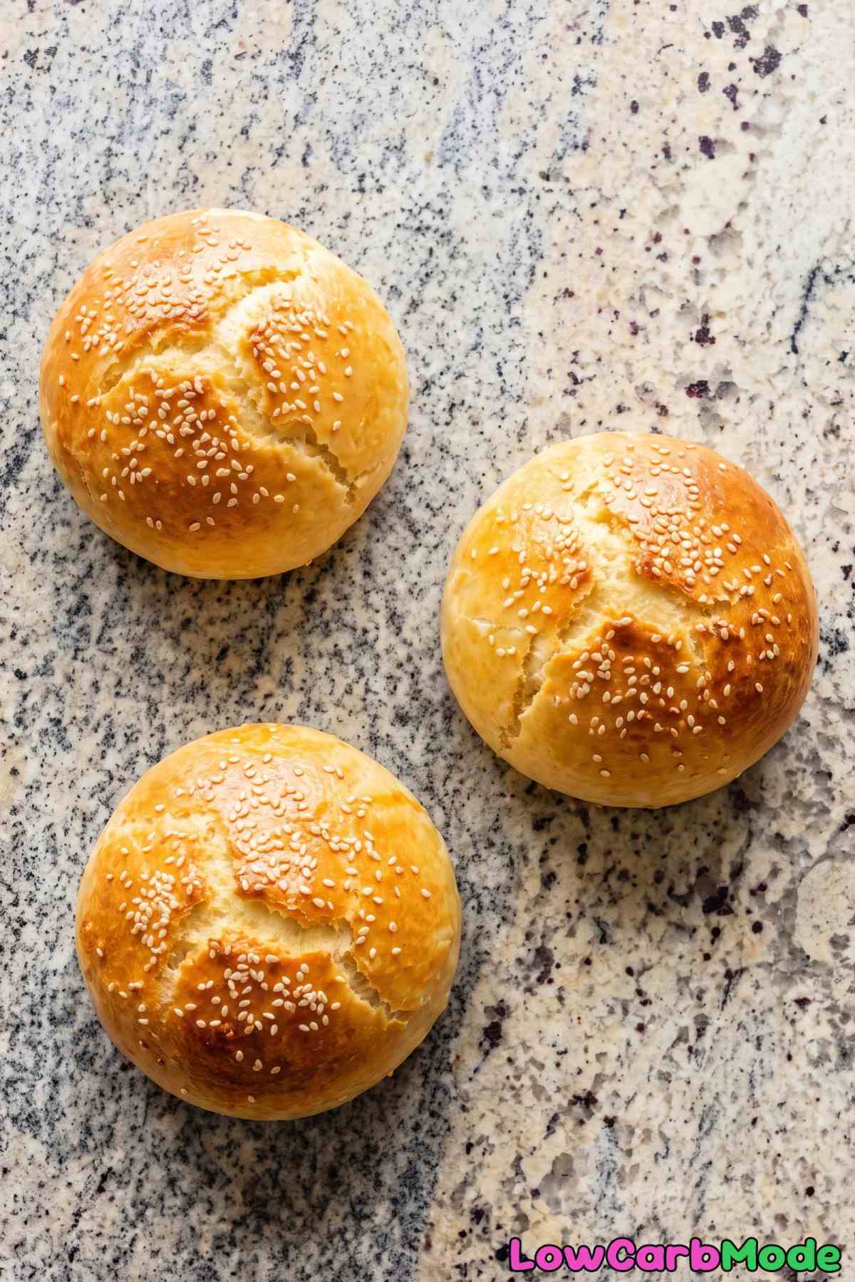 soft keto cottage cheese burger bun