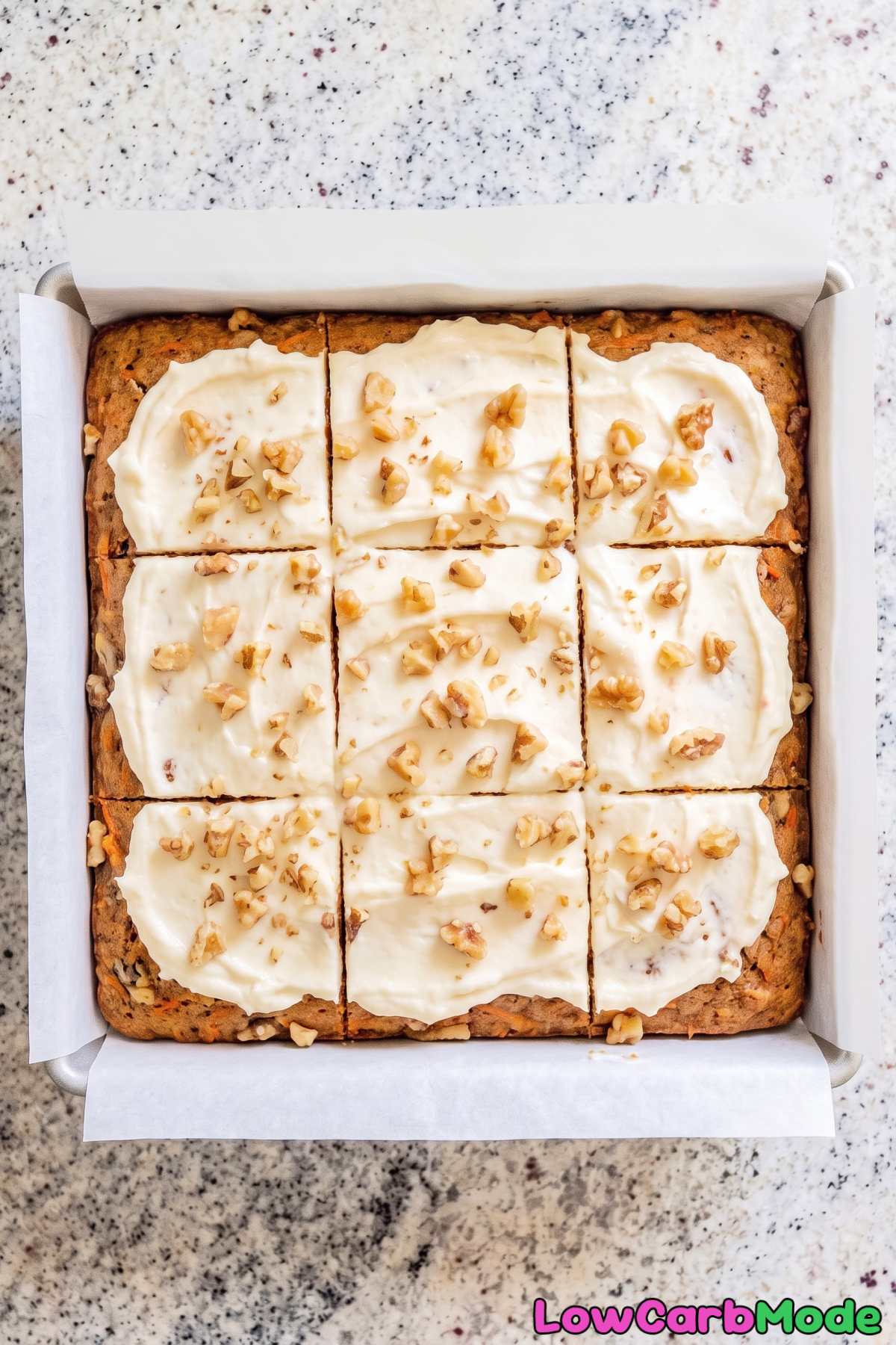 Moist keto cottage cheese carrot cake