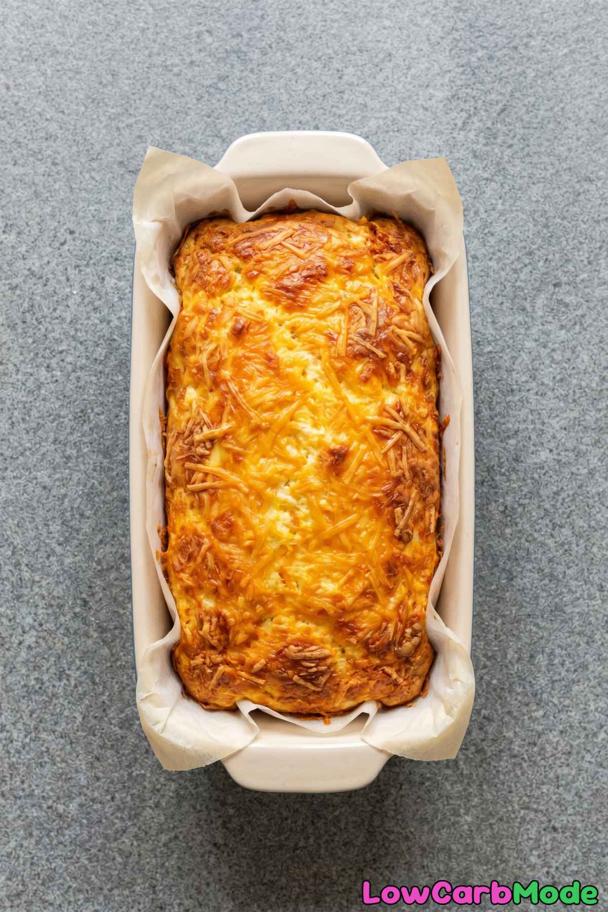 Easy keto cottage cheese cheddar loaf