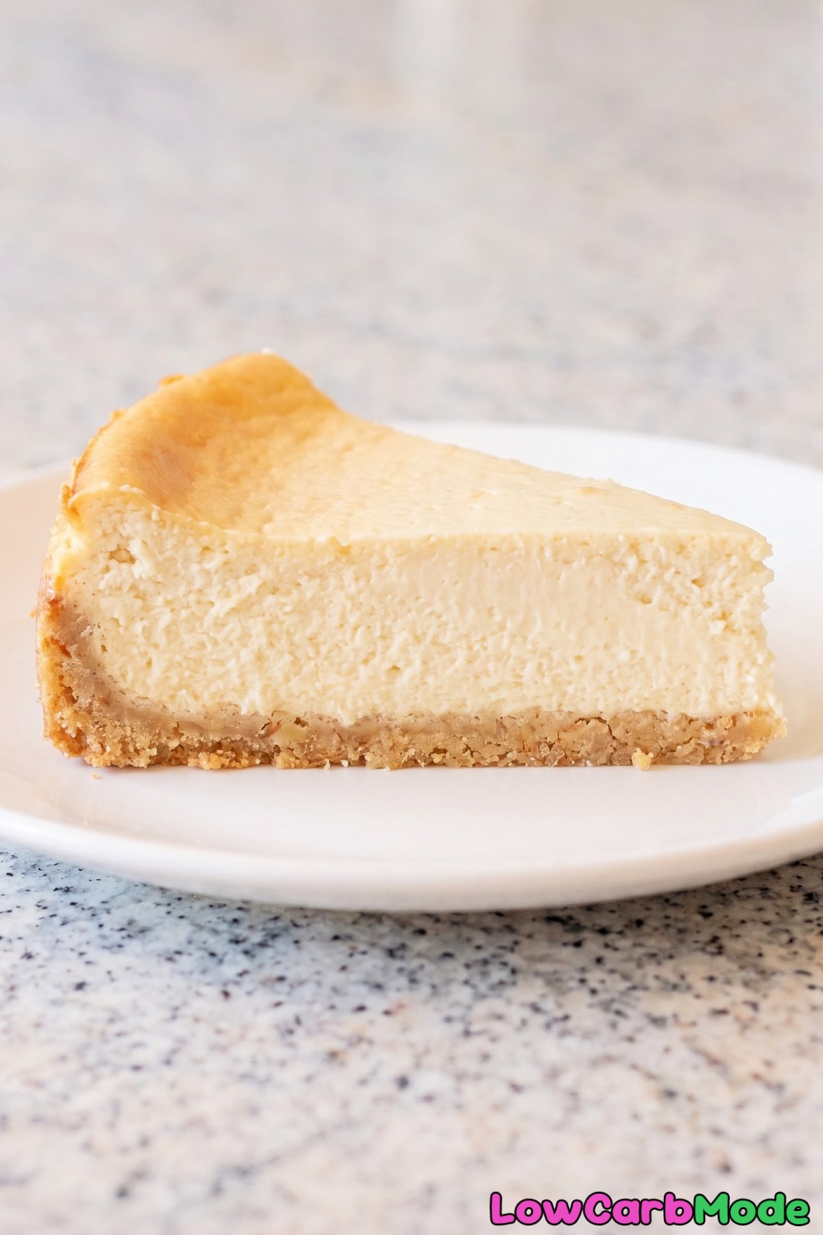 Homemade keto cottage cheese cheesecake