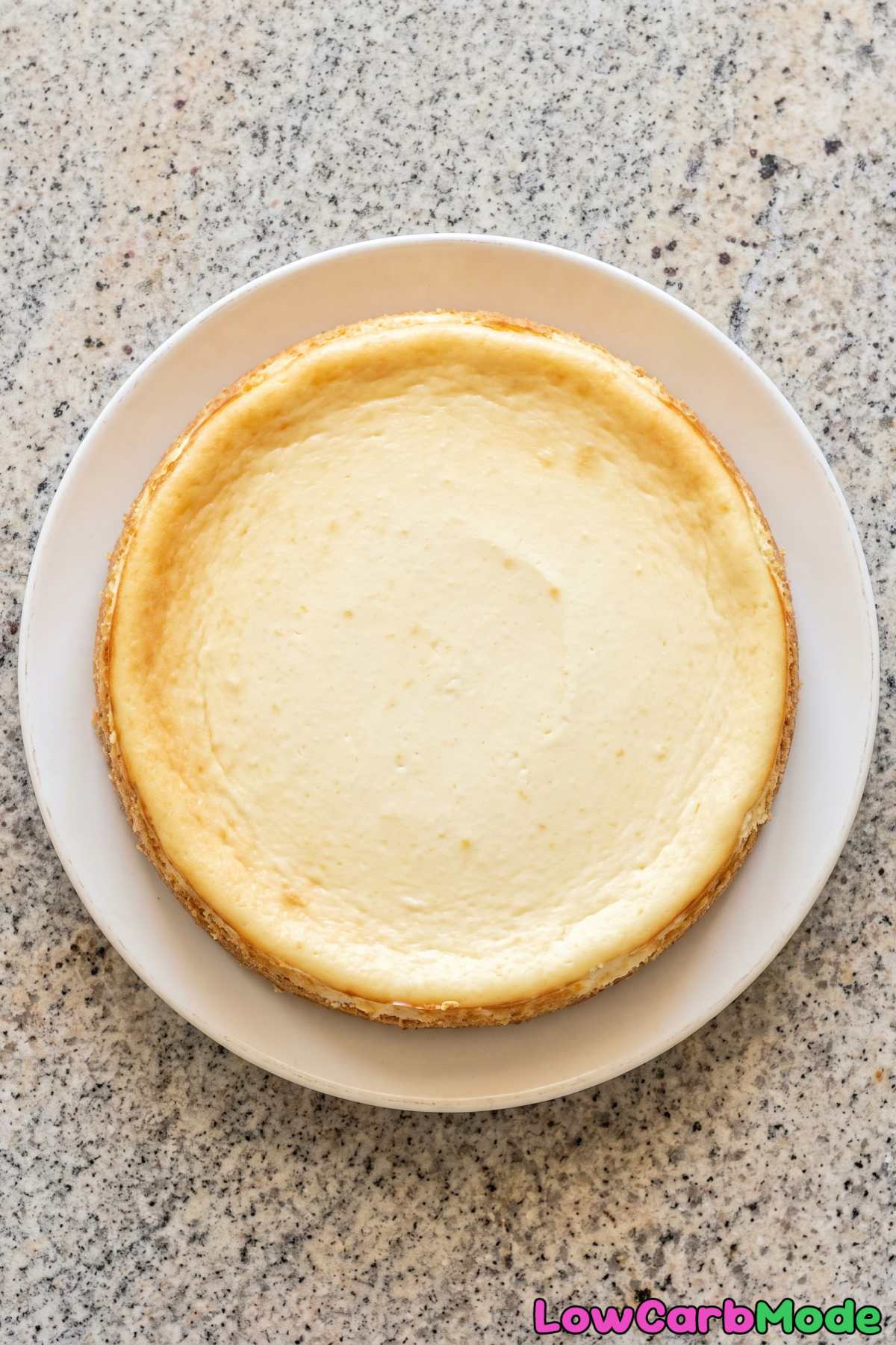 Fresh slice of keto cottage cheese cake