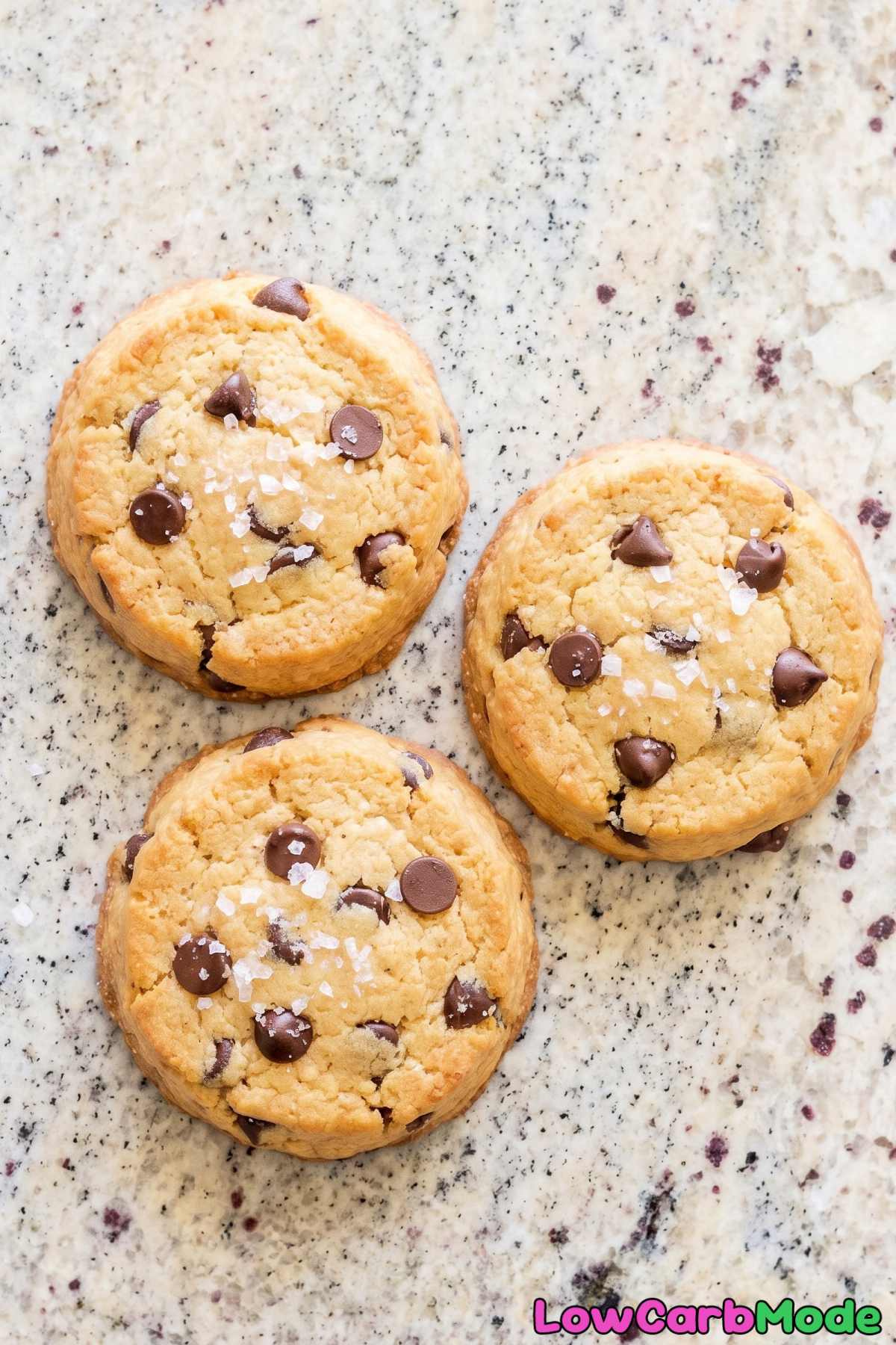 Tender keto cottage cheese chocolate cookies
