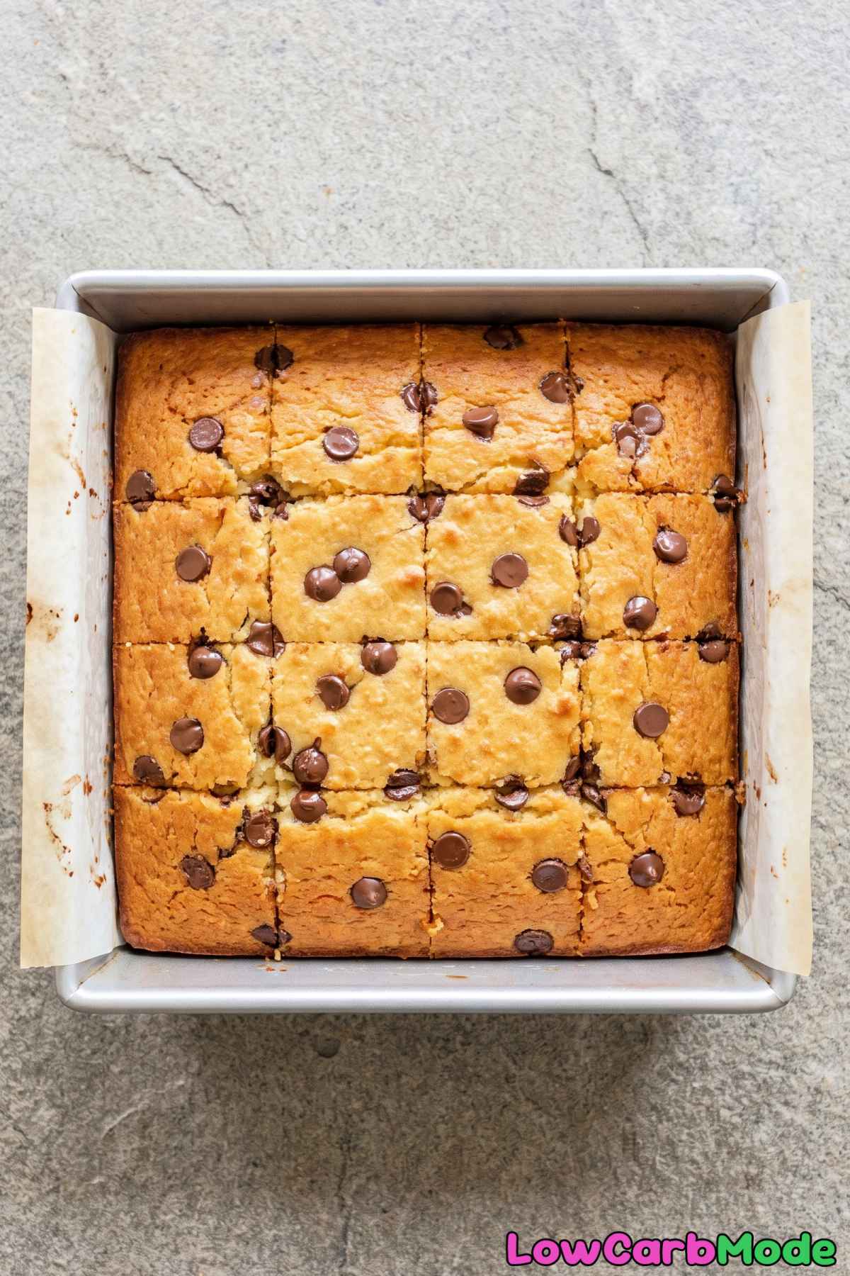 Tender cottage cheese chocolate chip cake