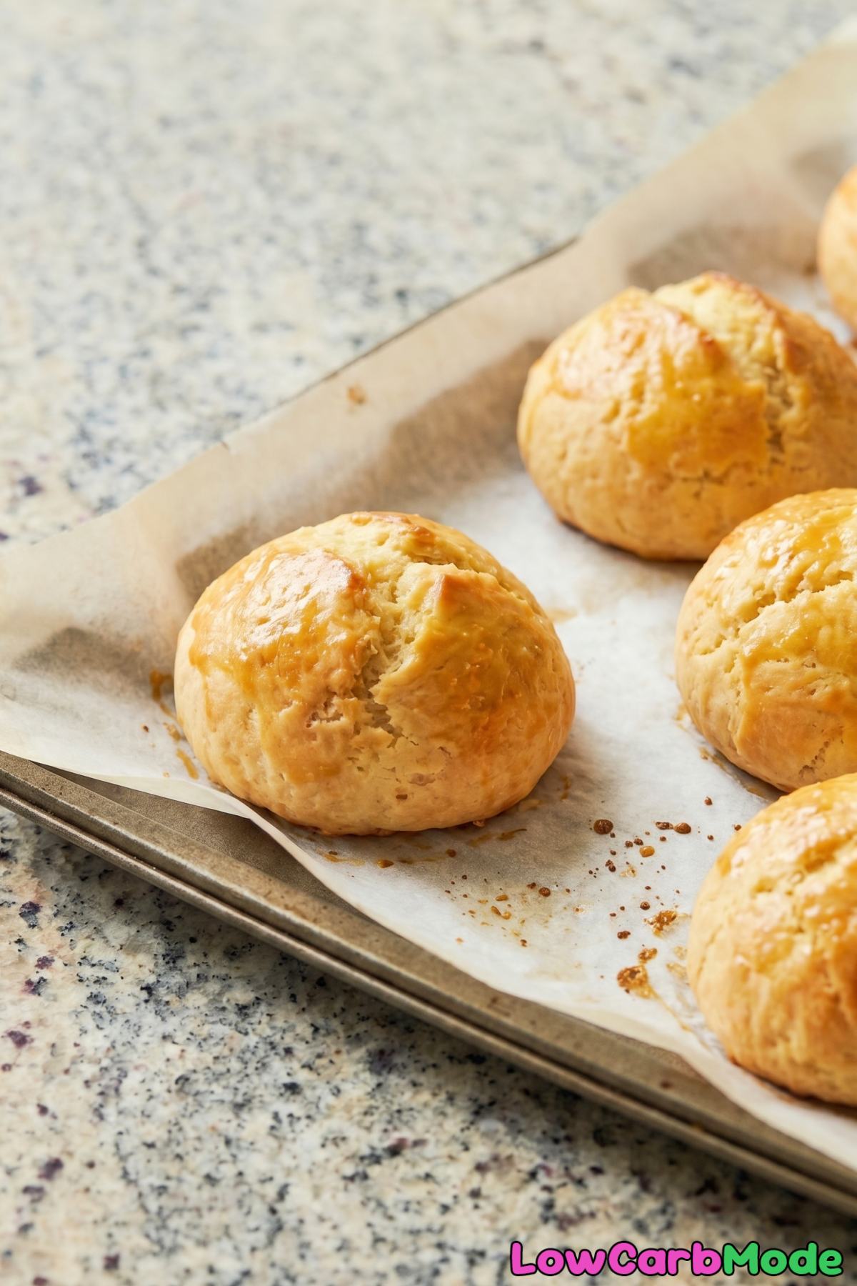 Homemade keto cottage cheese dinner rolls