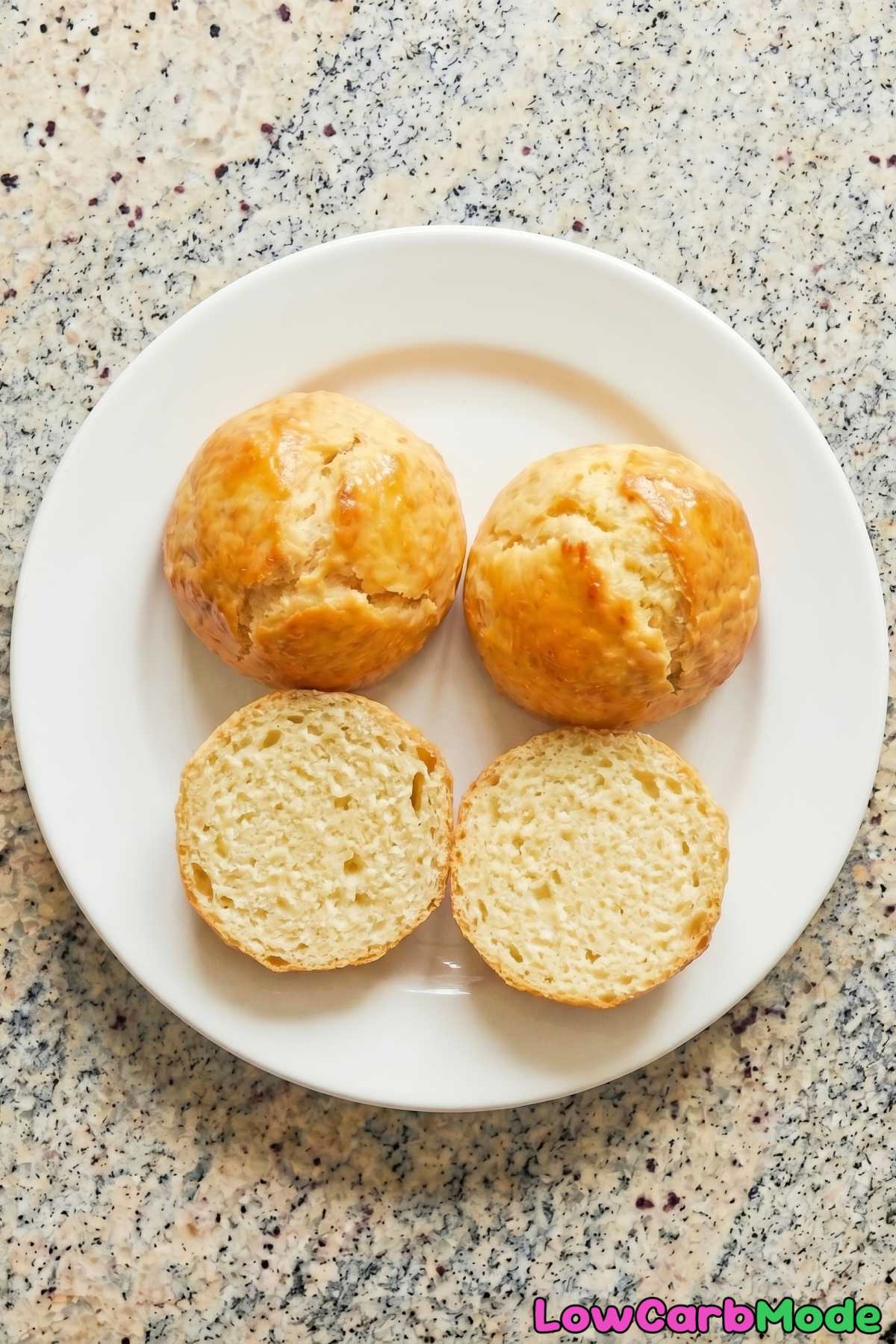 Soft keto cottage cheese dinner rolls