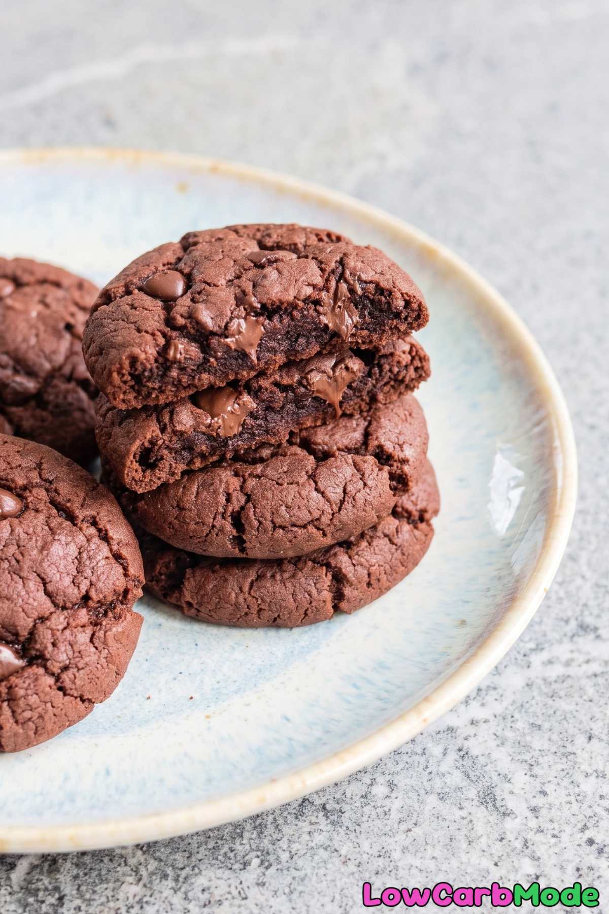 Keto cottage cheese double chocolate cookies