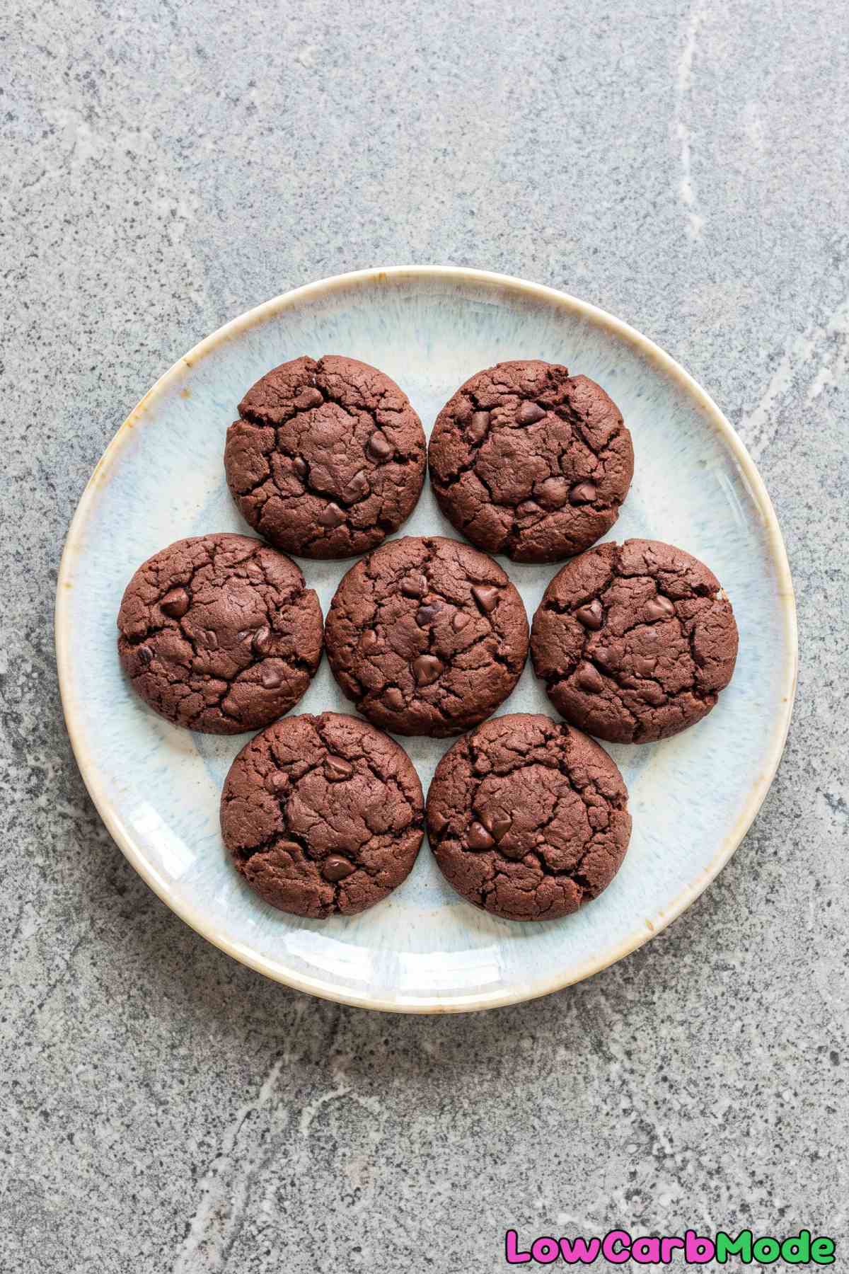 Thick keto cottage cheese chocolate cookies