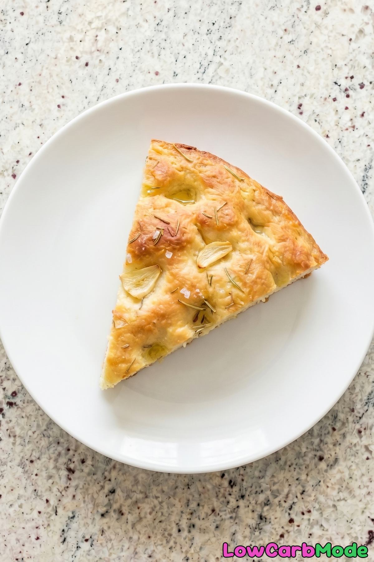 Crispy keto cottage cheese focaccia bread