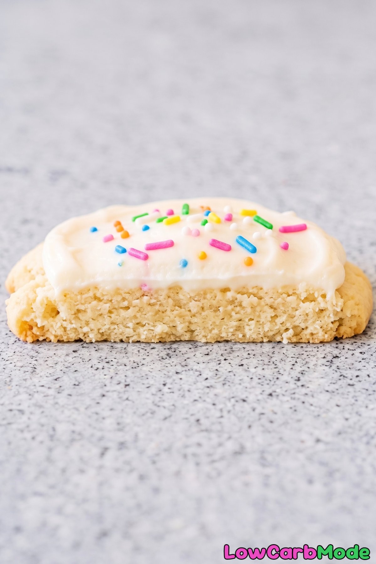 Frosted keto cottage cheese sugar cookies
