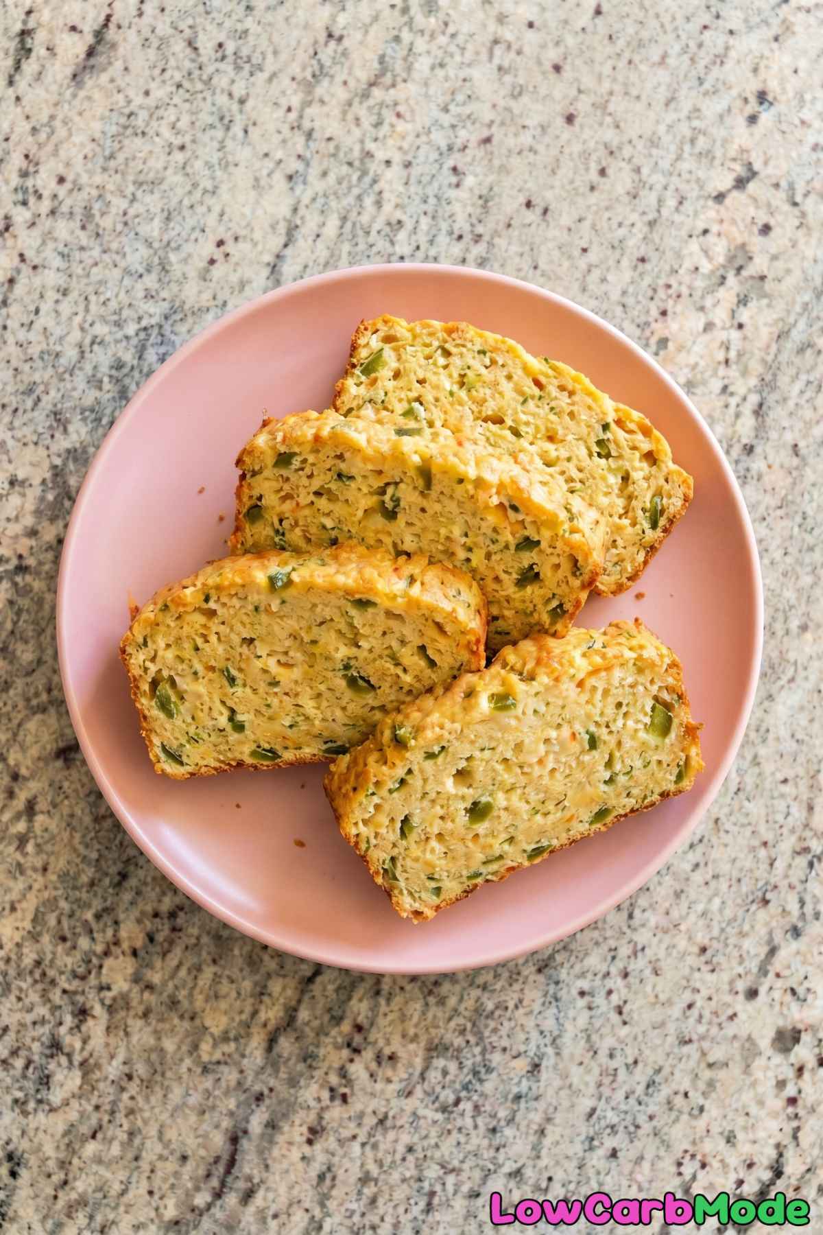 Homemade keto cottage cheese jalapeno bread