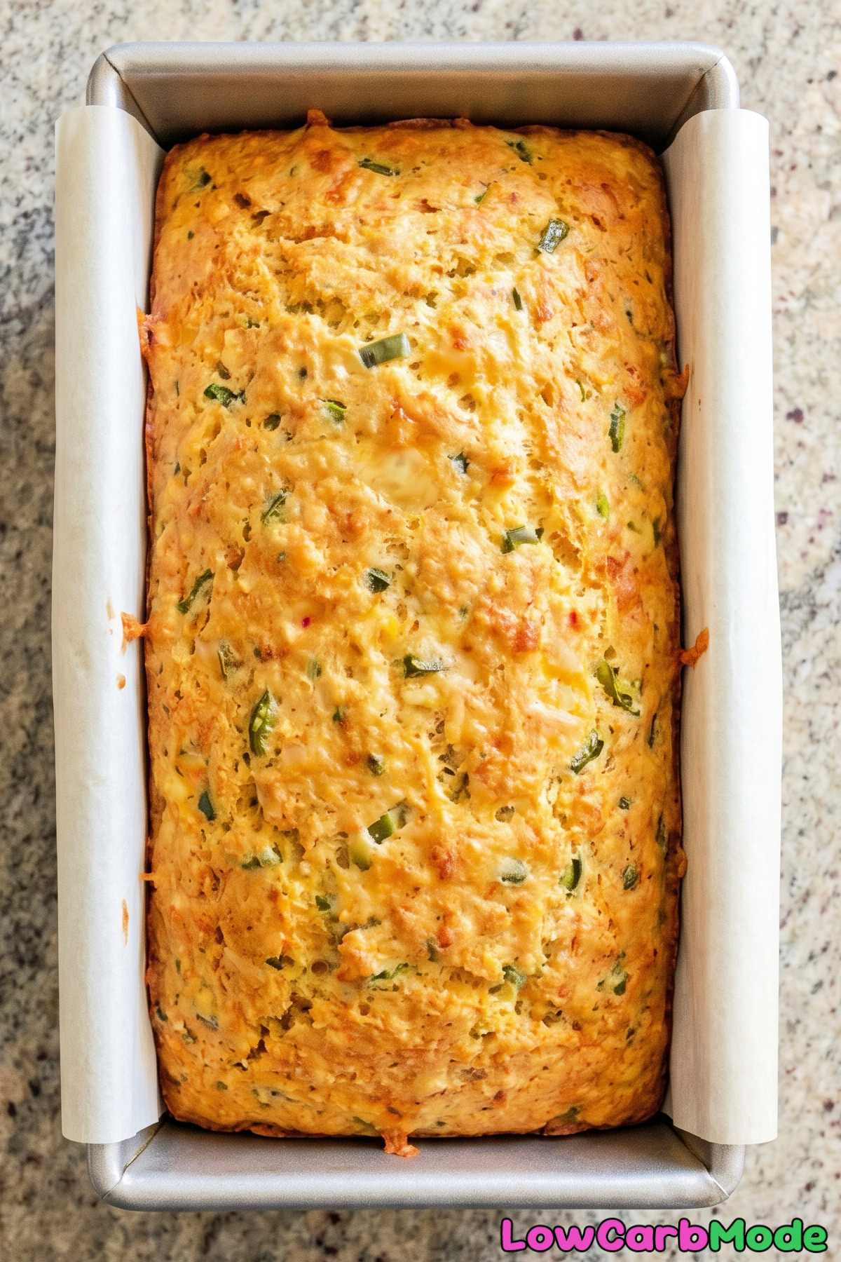 Savory keto cottage cheese jalapeno bread