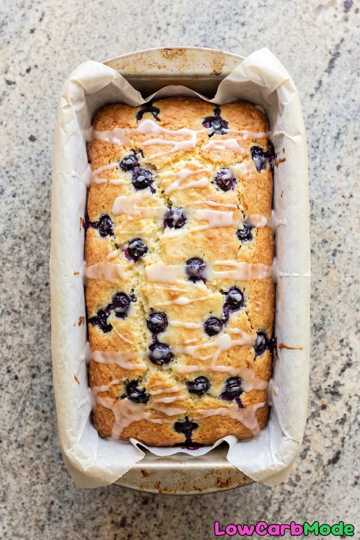 Zesty keto blueberry loaf with cottage cheese