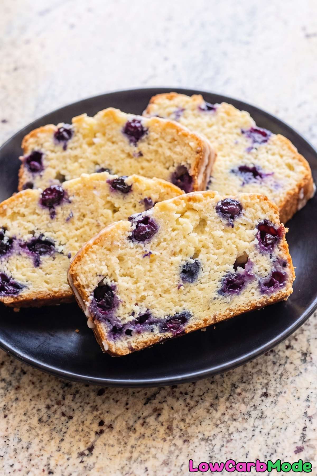 Keto cottage cheese lemon blueberry bread