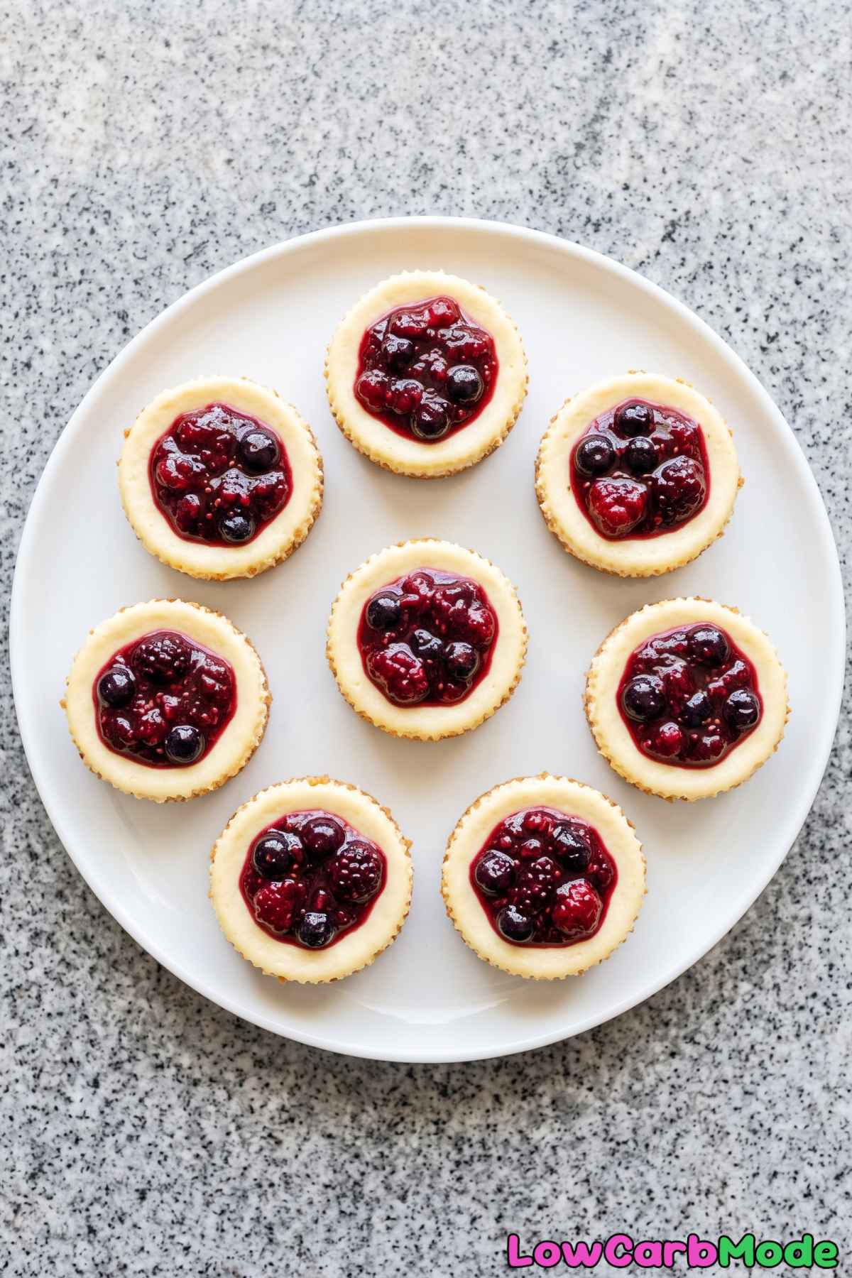 Low carb cottage cheese mini cheesecakes