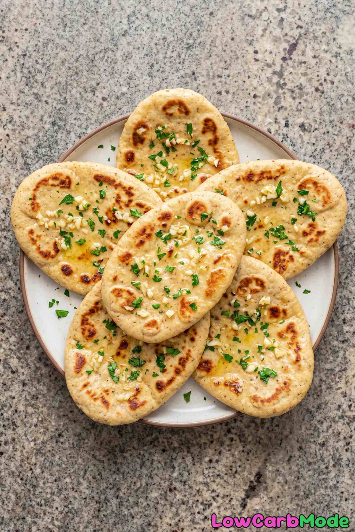 Toasted cottage cheese keto naan