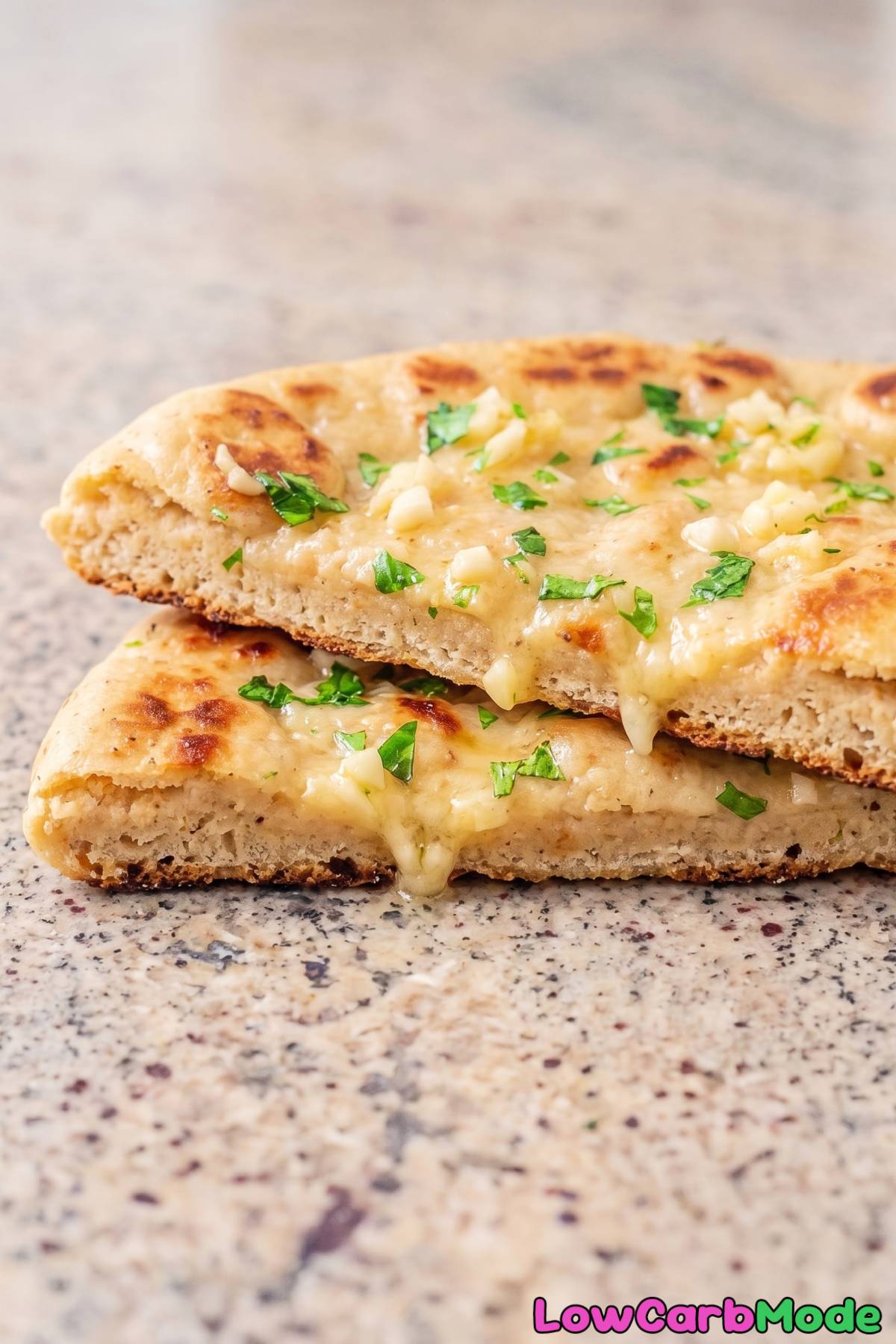 Freshly baked keto naan bread