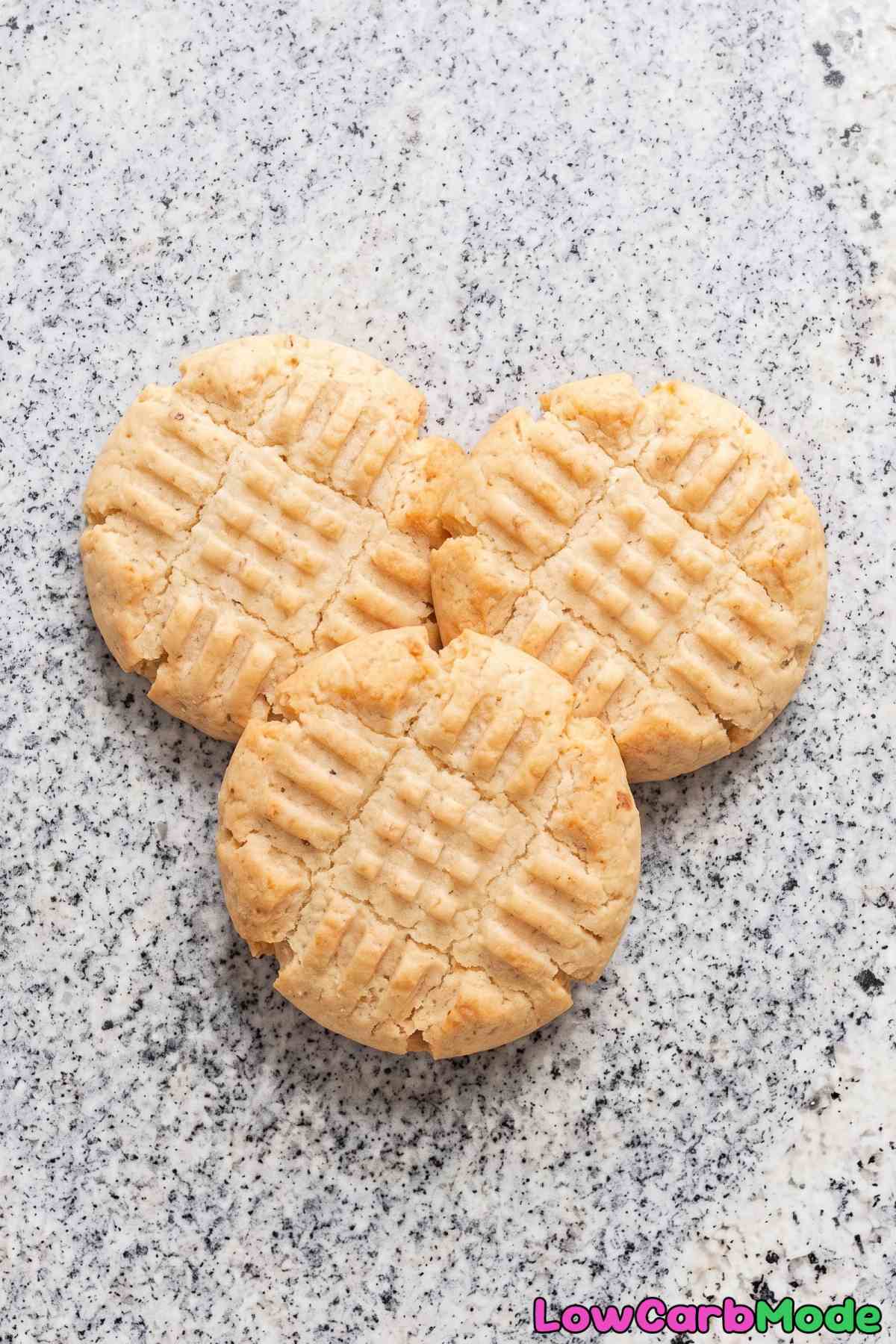 Chewy keto cottage cheese peanut butter cookies