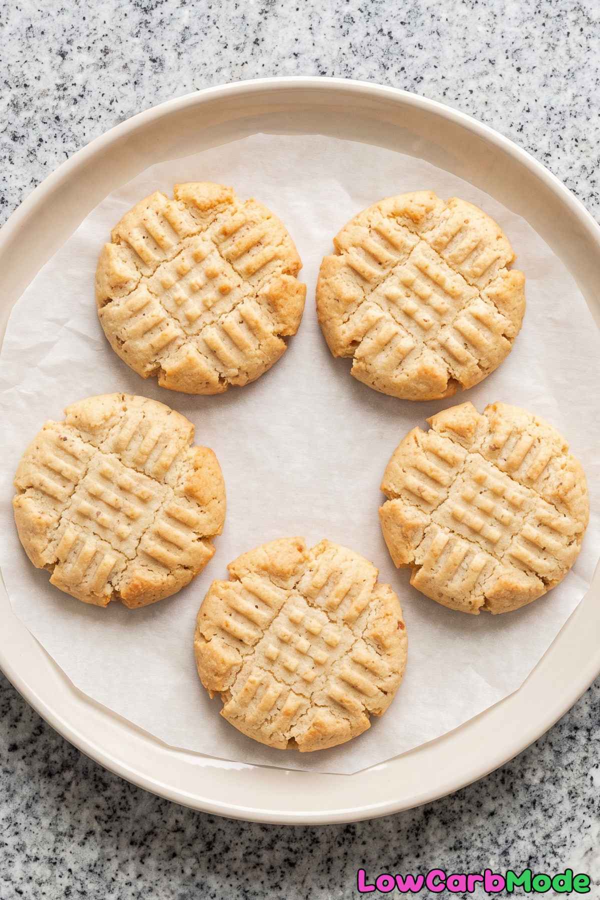 Soft keto cottage cheese peanut butter cookies