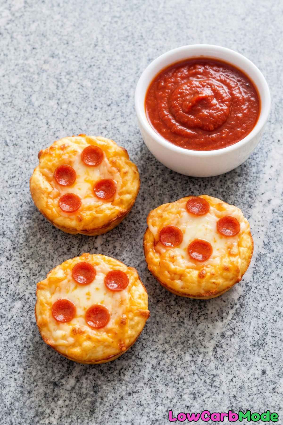 Toasted keto cottage cheese pizza bites