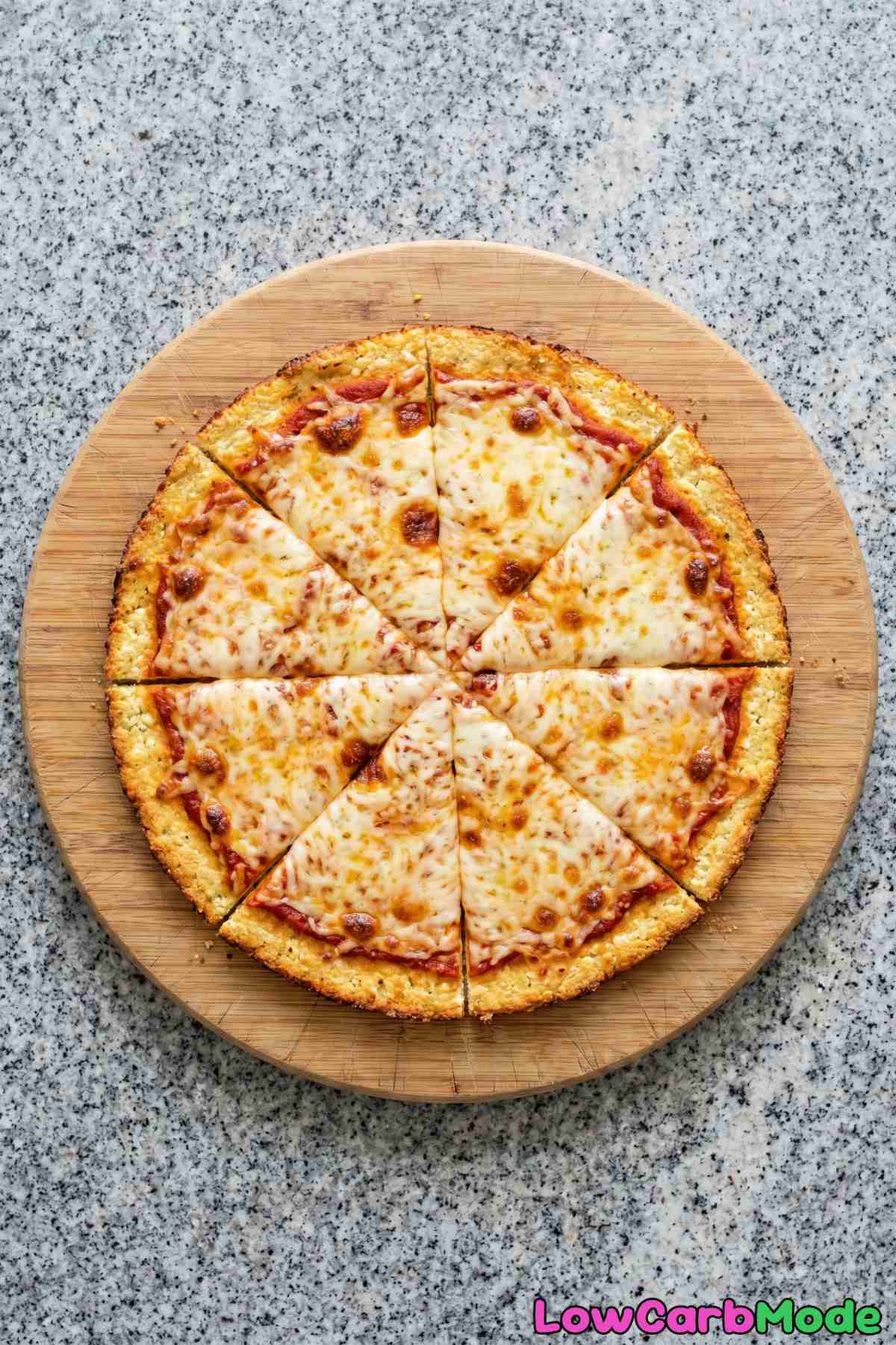 Light keto cottage cheese pizza crust