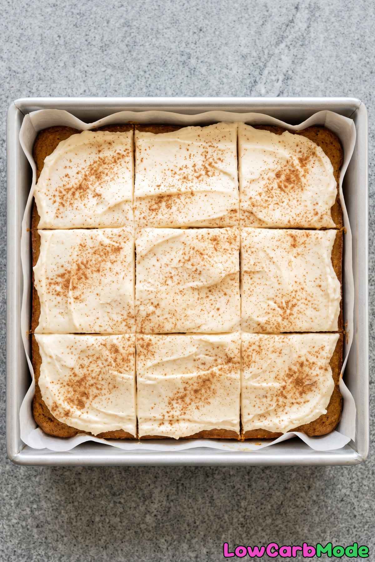 Homemade keto cottage cheese pumpkin cake