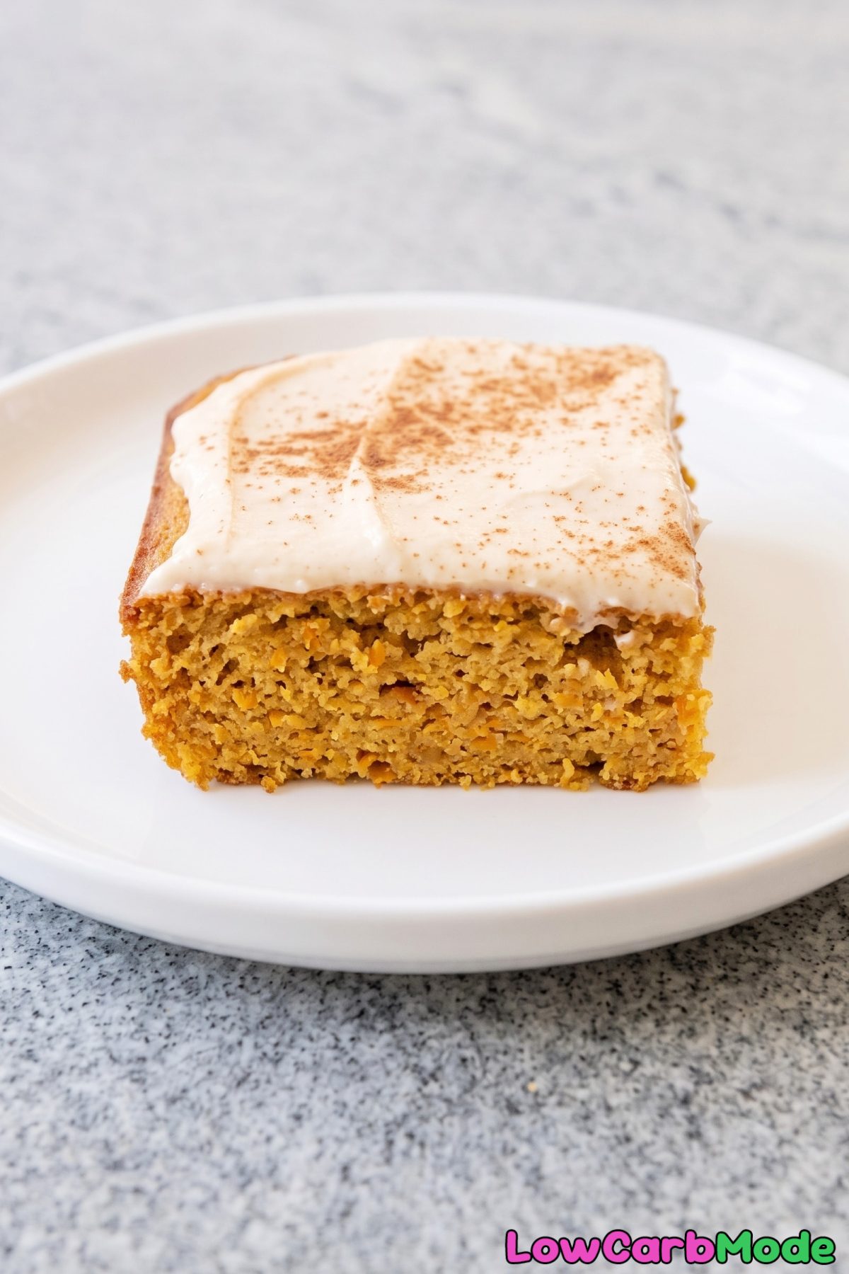 Moist keto pumpkin spice cottage cheese cake