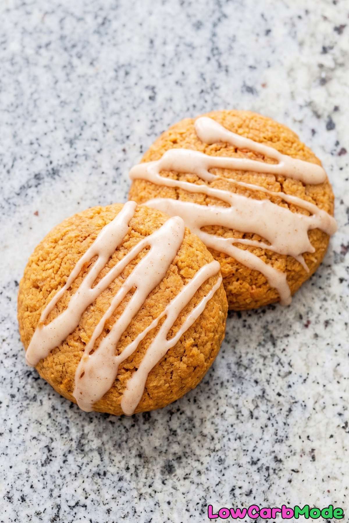 Healthy keto pumpkin spice cookies close up