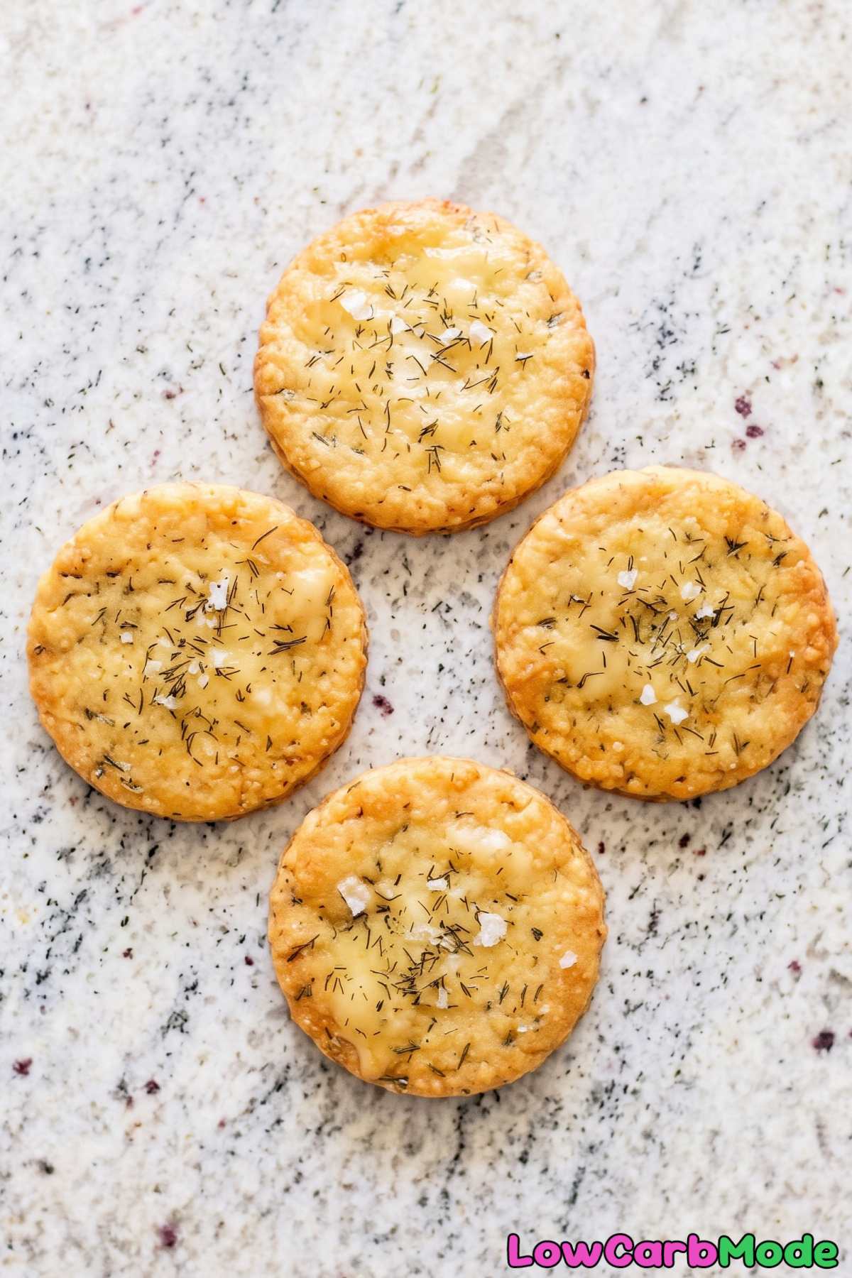 Savory keto cottage cheese ranch crisps