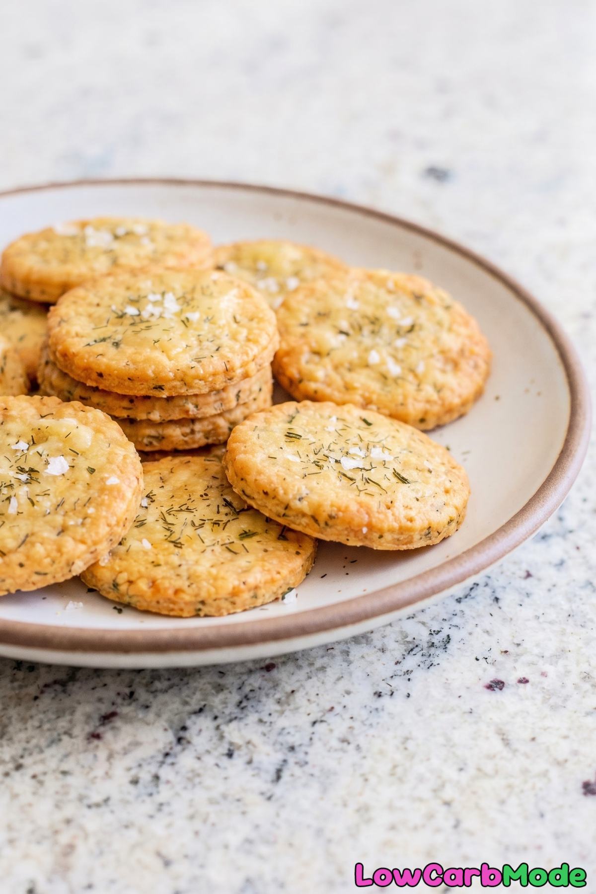 Baked cottage cheese ranch keto crackers