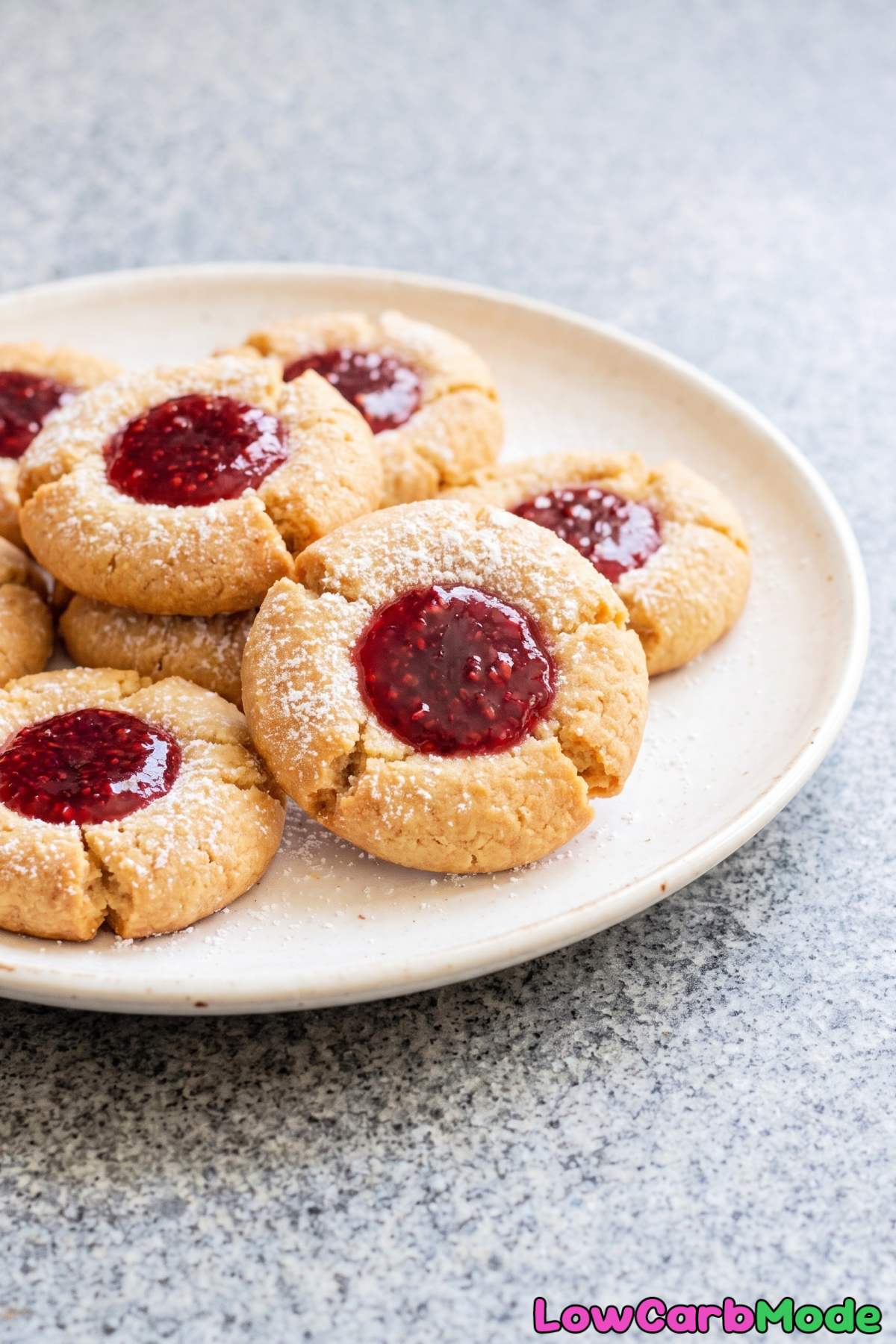 Baked cottage cheese raspberry cookies