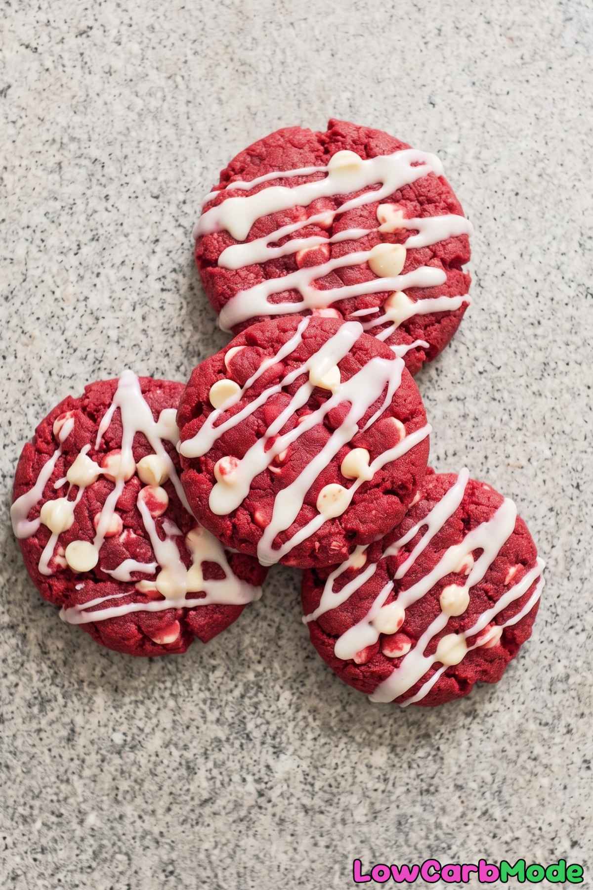 Low carb red velvet cottage cheese cookies