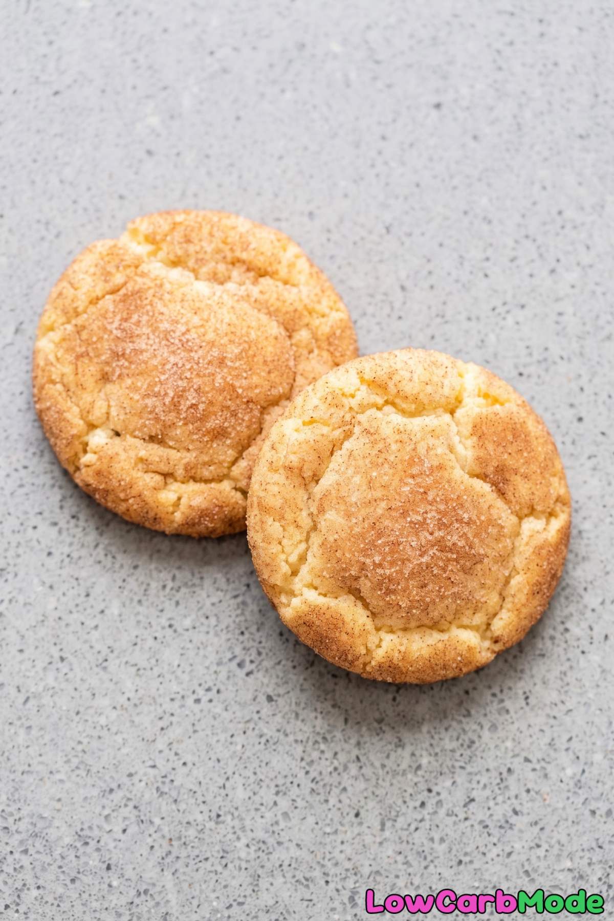 Warm keto cottage cheese snickerdoodles