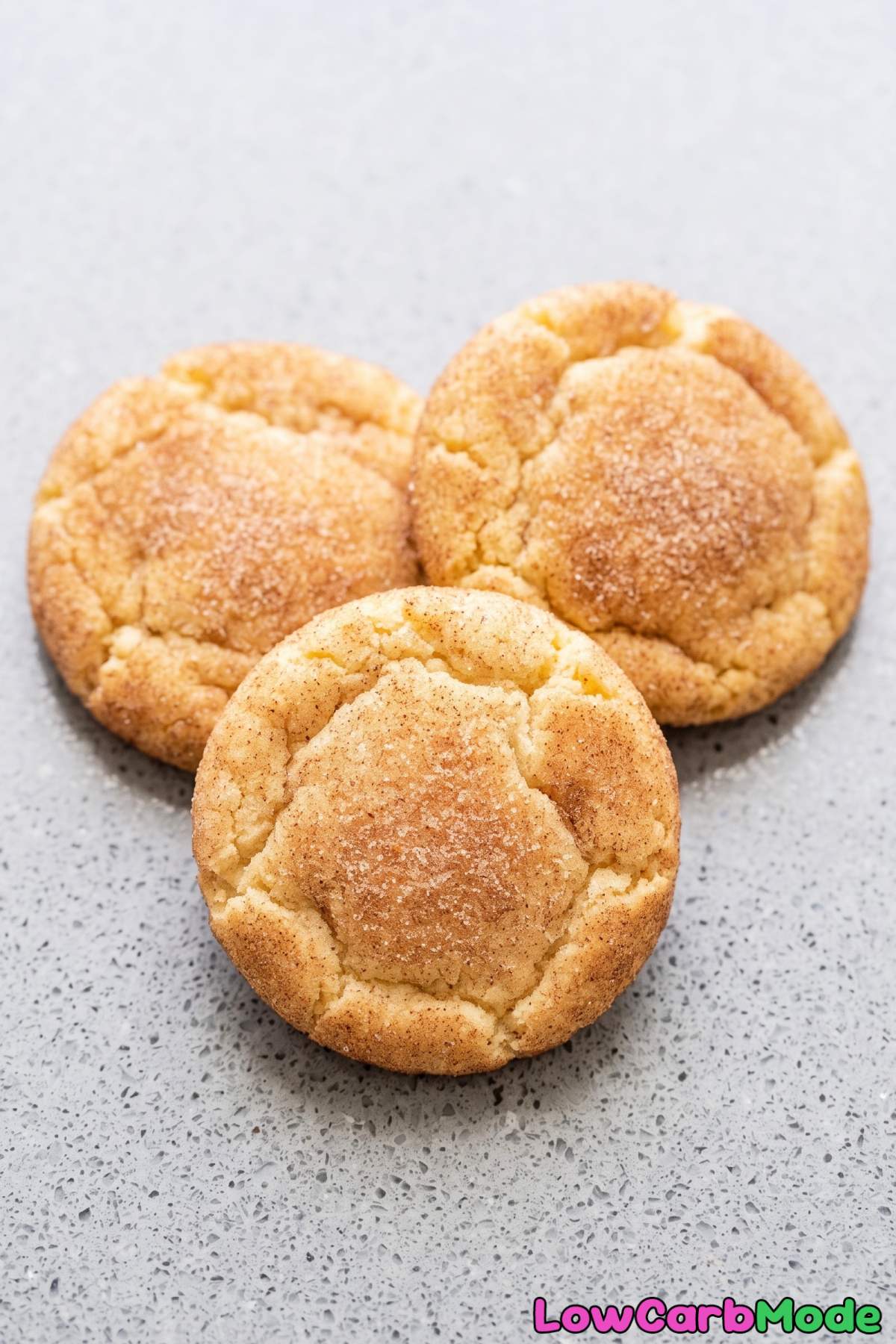 Chewy low-carb snickerdoodle cookies