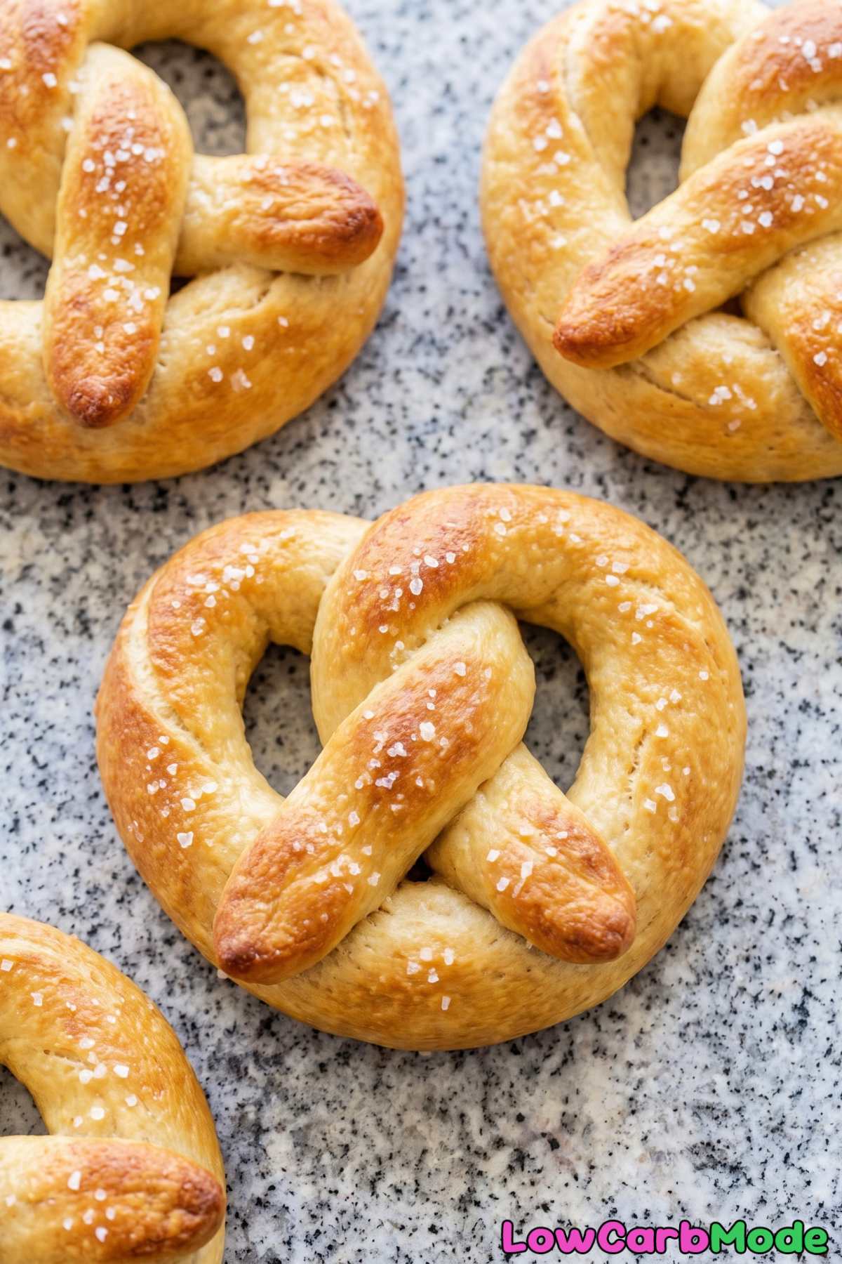 Fluffy keto cottage cheese pretzels