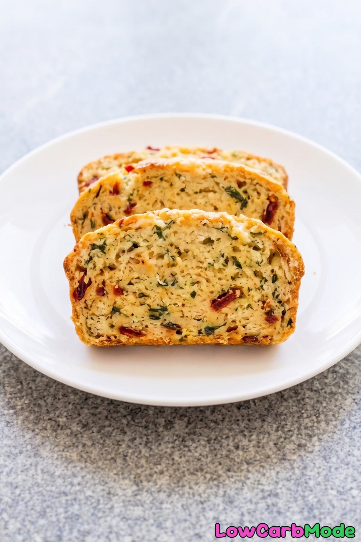 Keto cottage cheese tomato basil bread