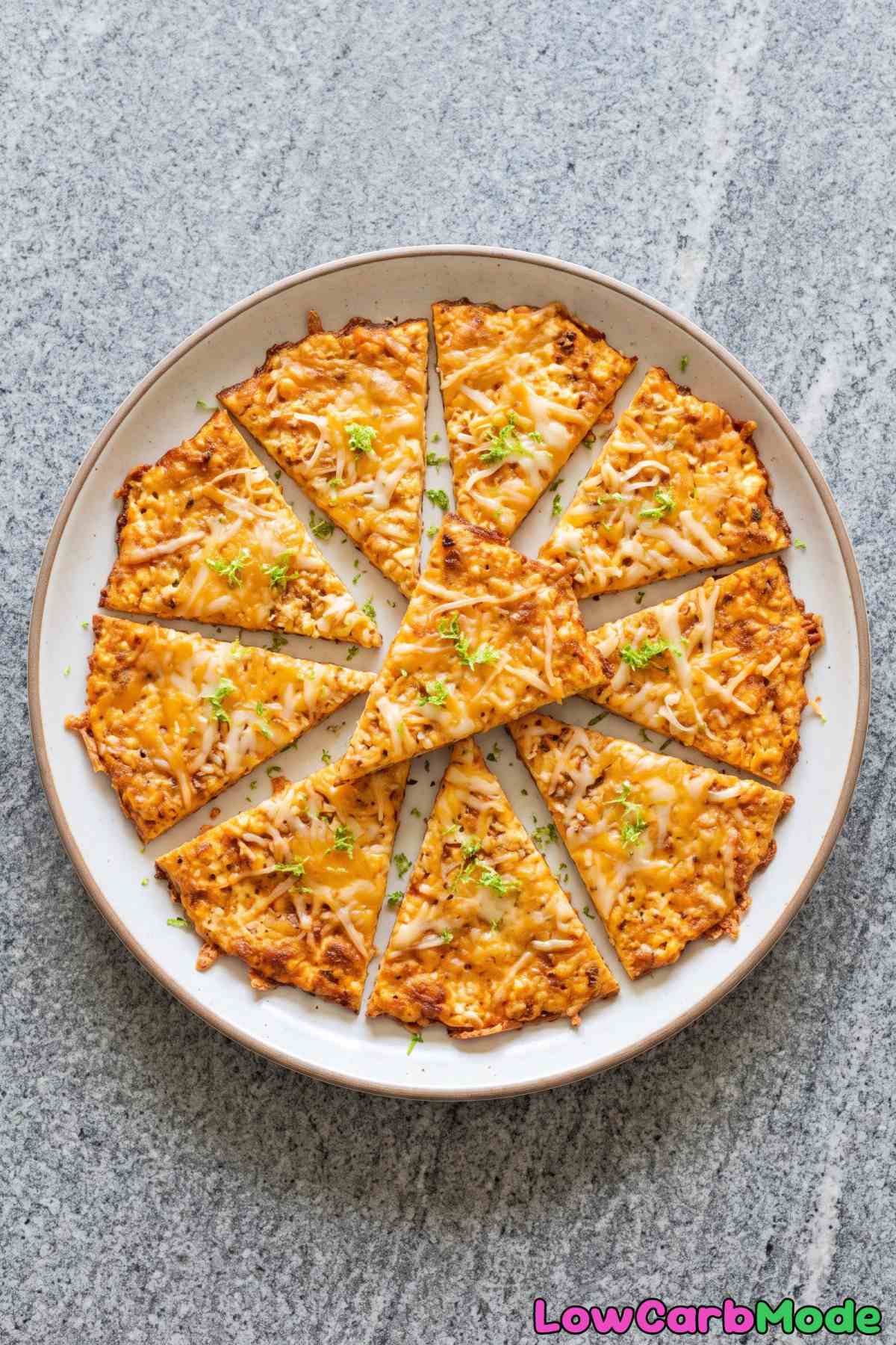Low carb cottage cheese taco crisps
