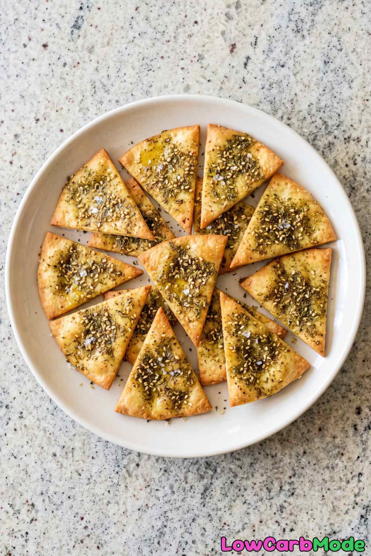 Spiced cottage cheese pita chips