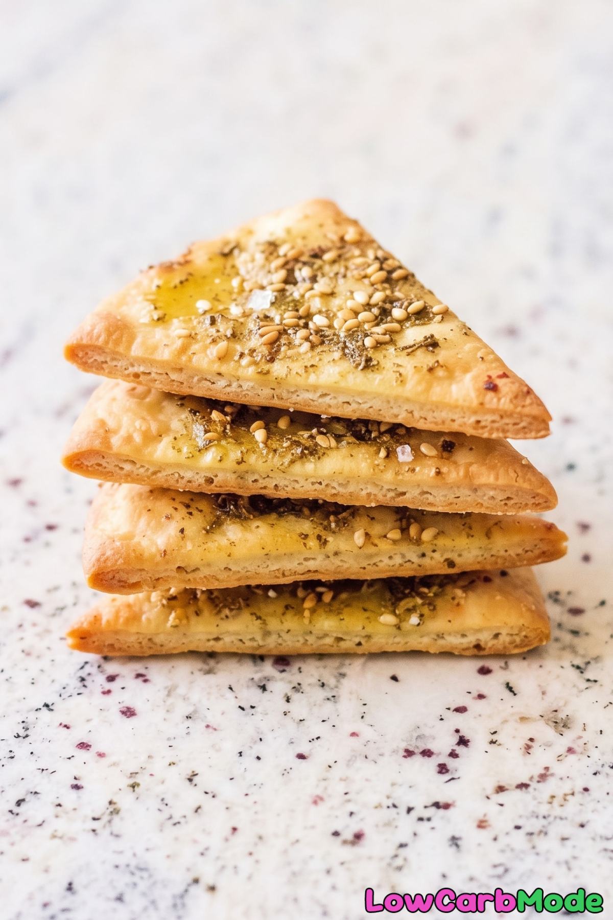 Baked za'atar cottage cheese chips