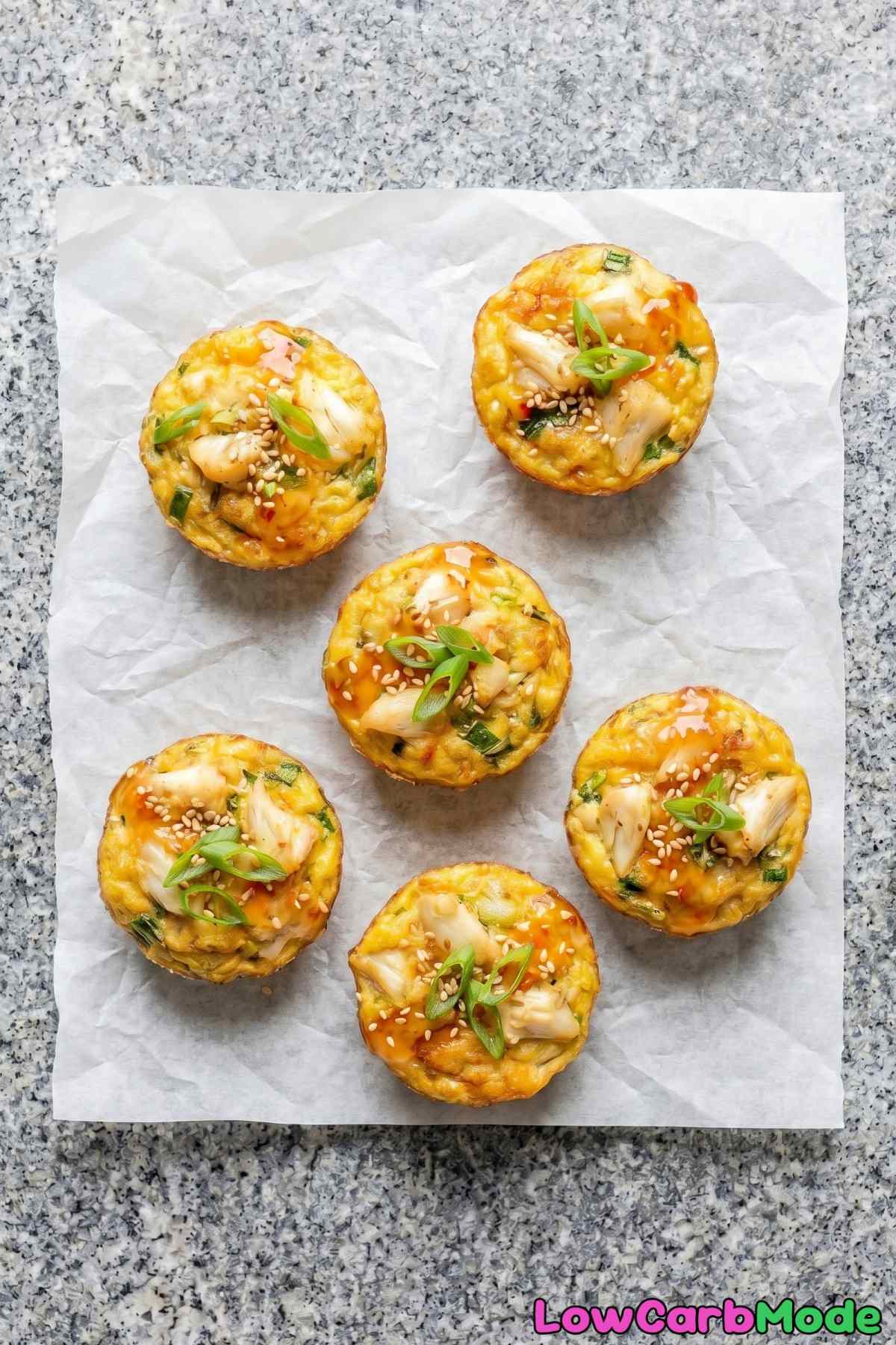 golden crab rangoon egg bites low carb
