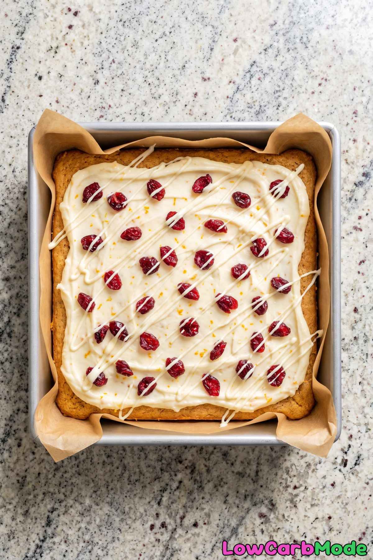 Sugar free cranberry bliss bars