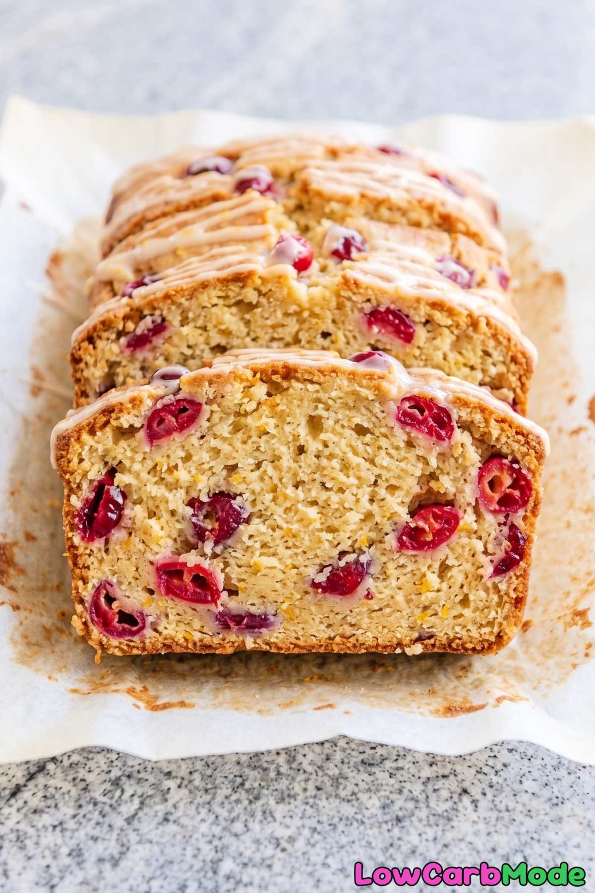 Moist sugar-free cranberry orange bread