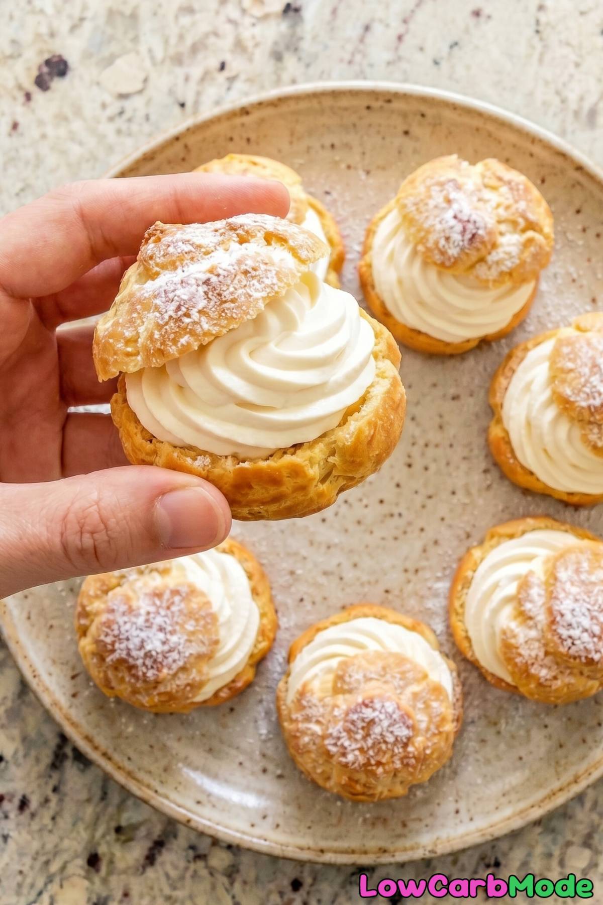Decadent homemade keto cream puffs