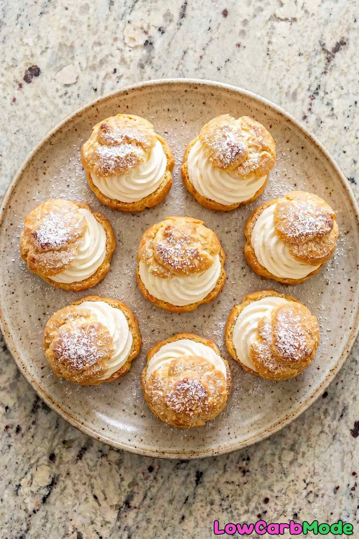 Irresistible creamy keto cream puffs
