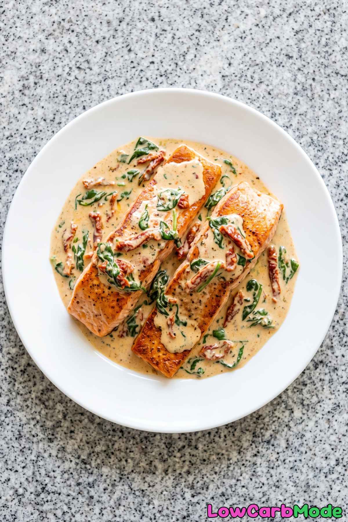 Tender keto Tuscan salmon recipe