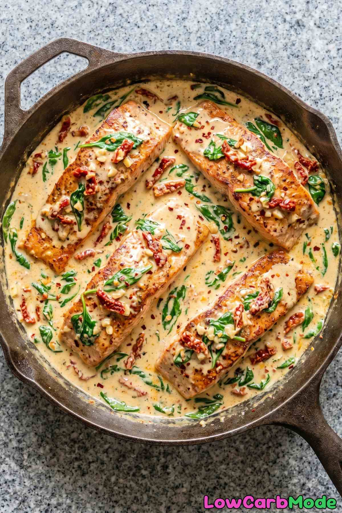 Rich and creamy Tuscan salmon