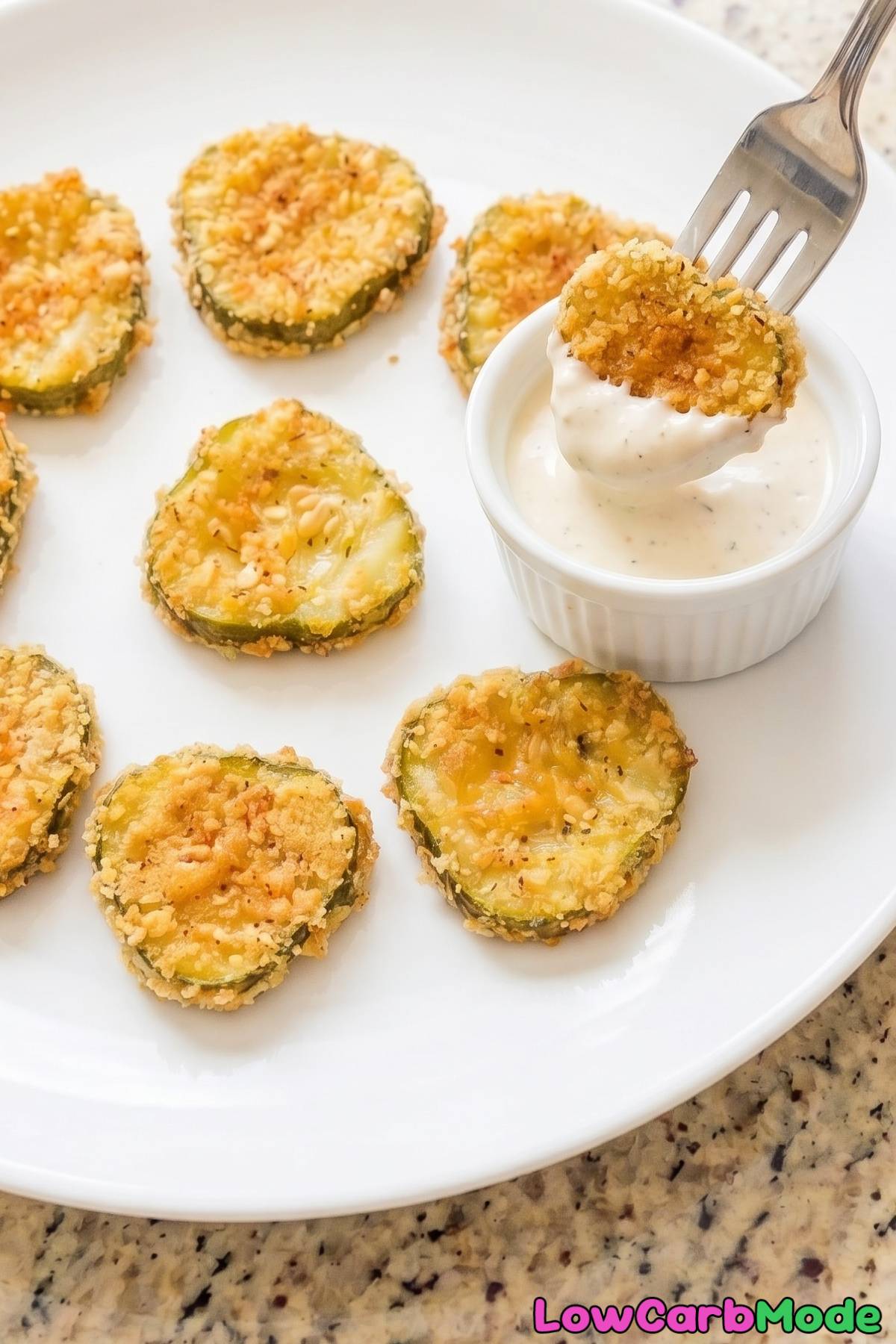 Homemade keto crispy dill pickle chips