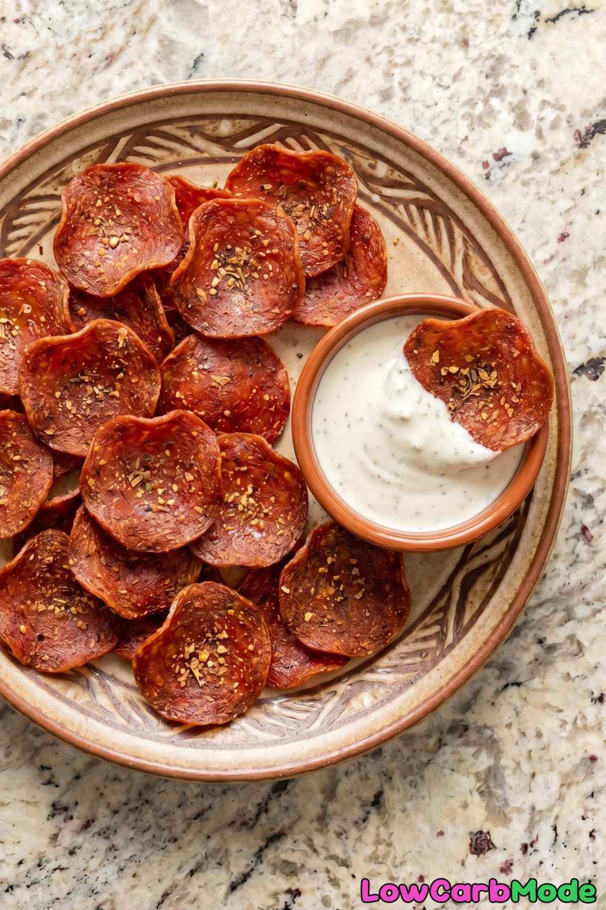 Irresistible crispy pepperoni chips keto