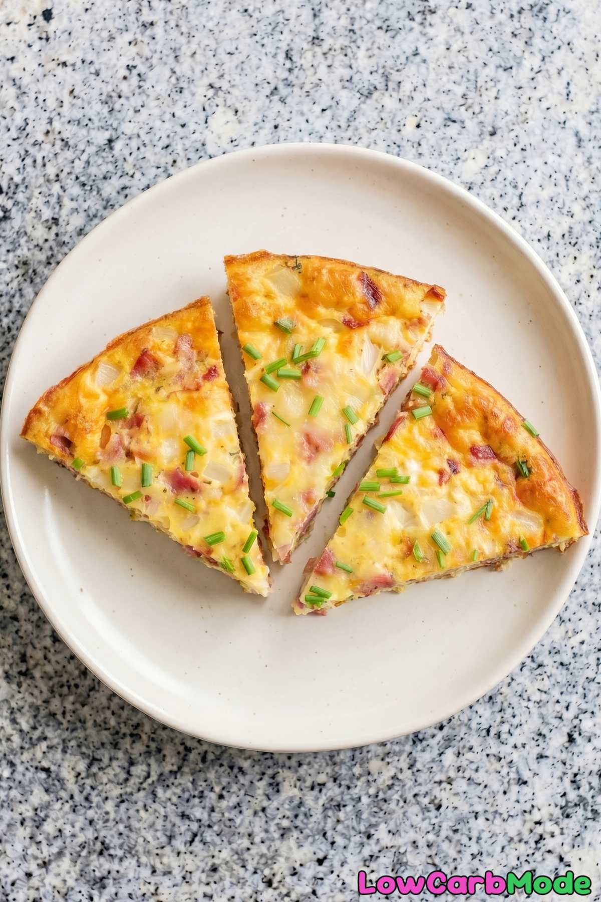 Simple keto crustless quiche Lorraine