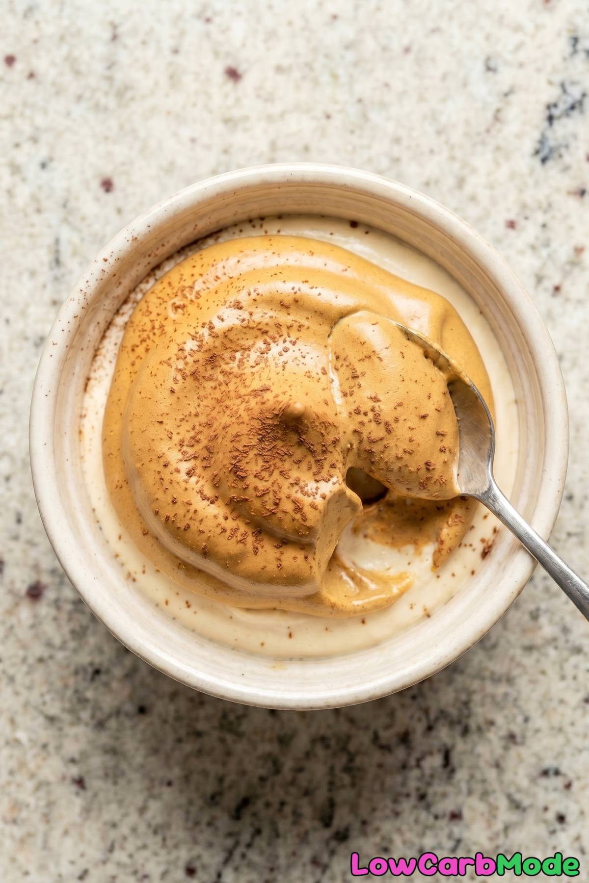 Whipped dalgona coffee keto dessert