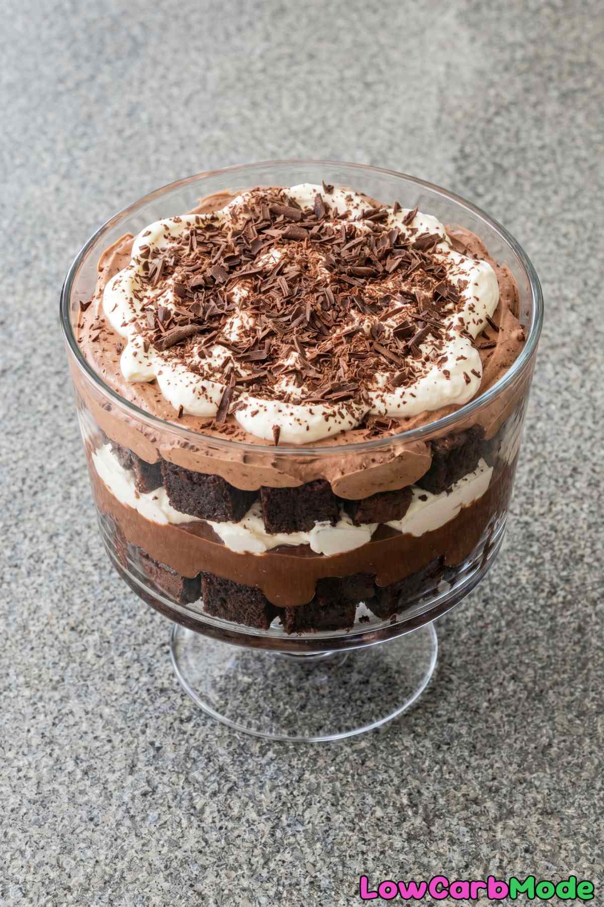 Irresistible keto death by chocolate trifle